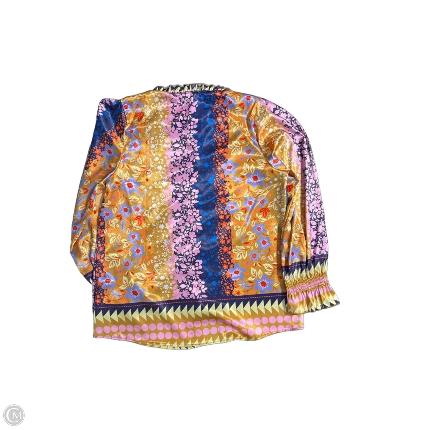 Top Long Sleeve By David Cline In Floral Print, Size: L