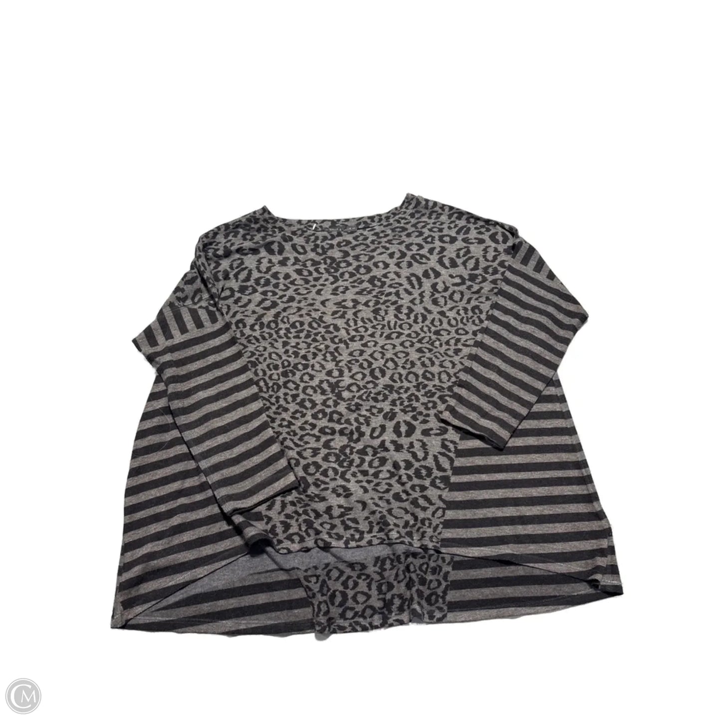 Top Long Sleeve By Nally And Millie In Animal Print, Size: L