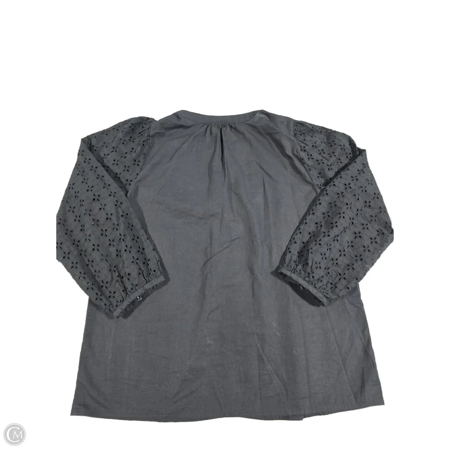 Blouse 3/4 Sleeve By J. Crew In Black, Size: S