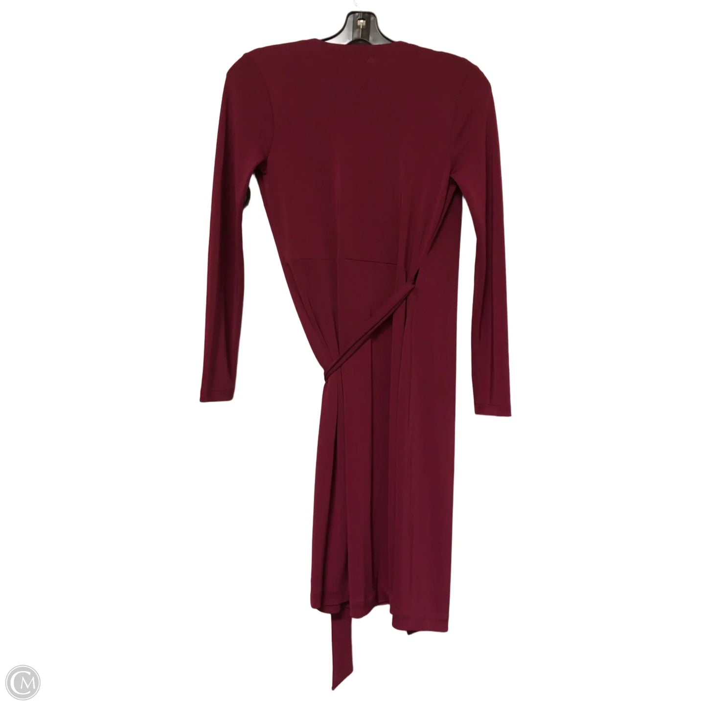 Dress Casual Midi By Ann Taylor In Maroon, Size: S