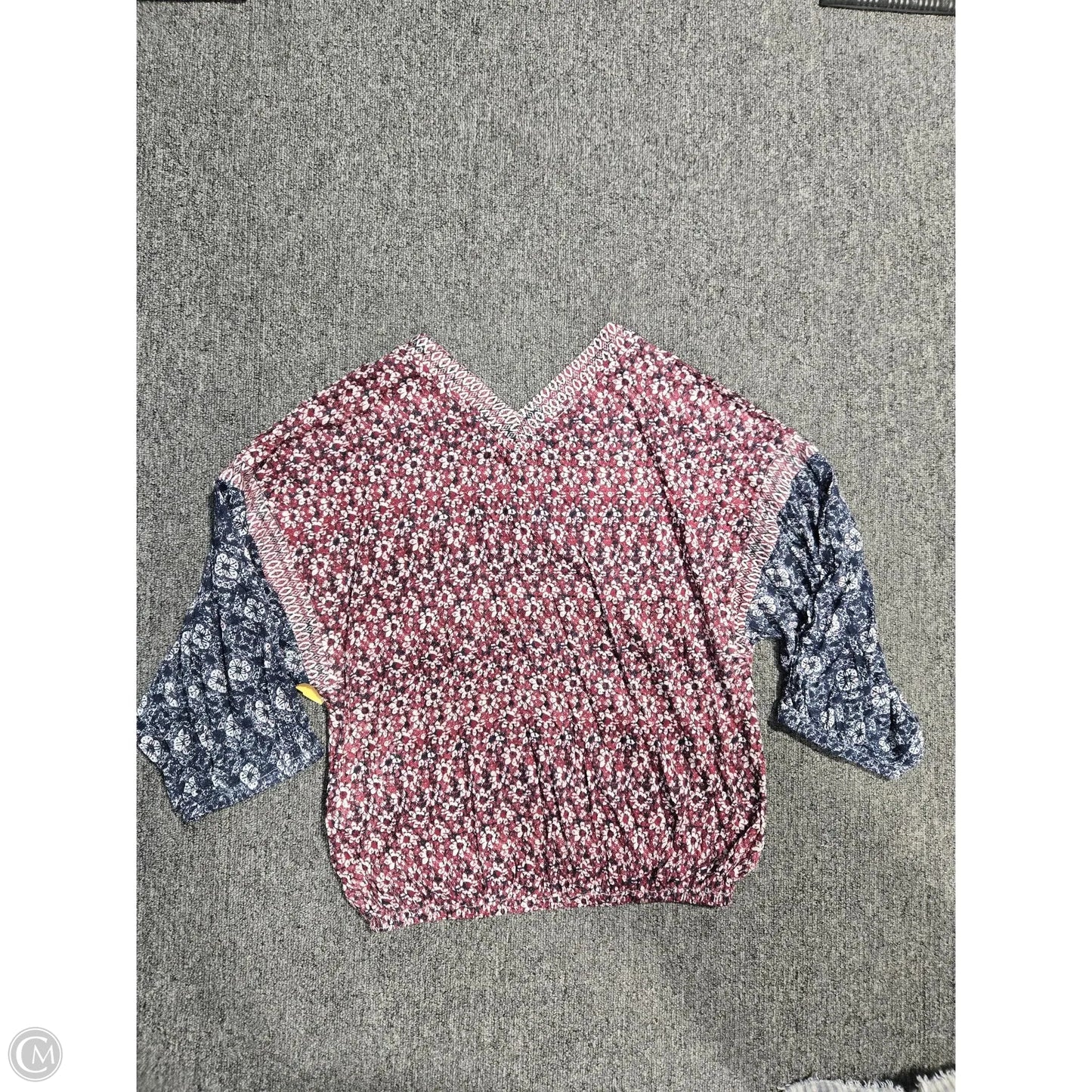 Top Long Sleeve By Lucky Brand In Geometric Pattern, Size: M