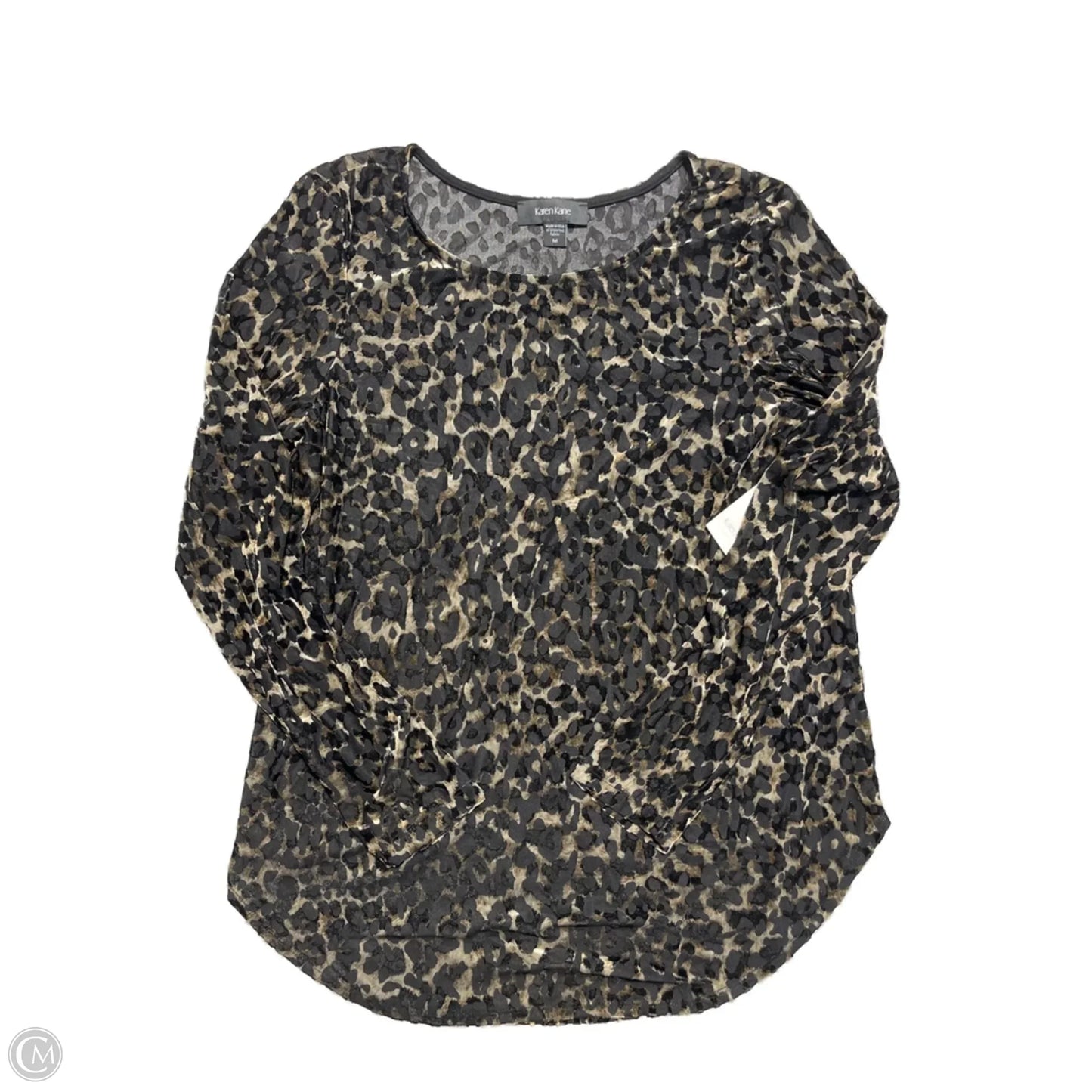 Blouse Long Sleeve By Karen Kane In Animal Print, Size: M
