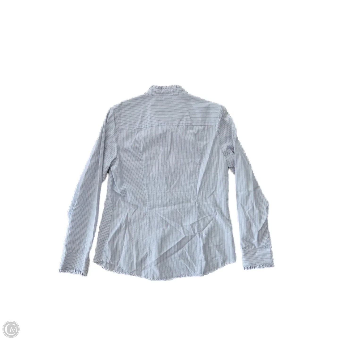 Blouse Long Sleeve By J. Crew In Striped Pattern, Size: 10