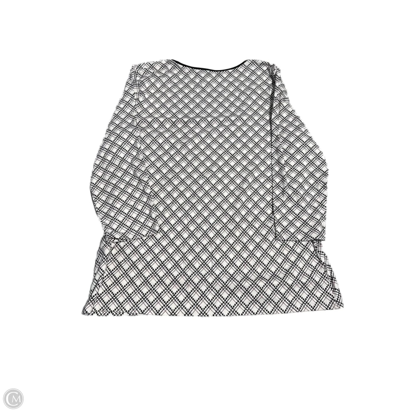 Top Long Sleeve By White House Black Market In Black & White, Size: Xl