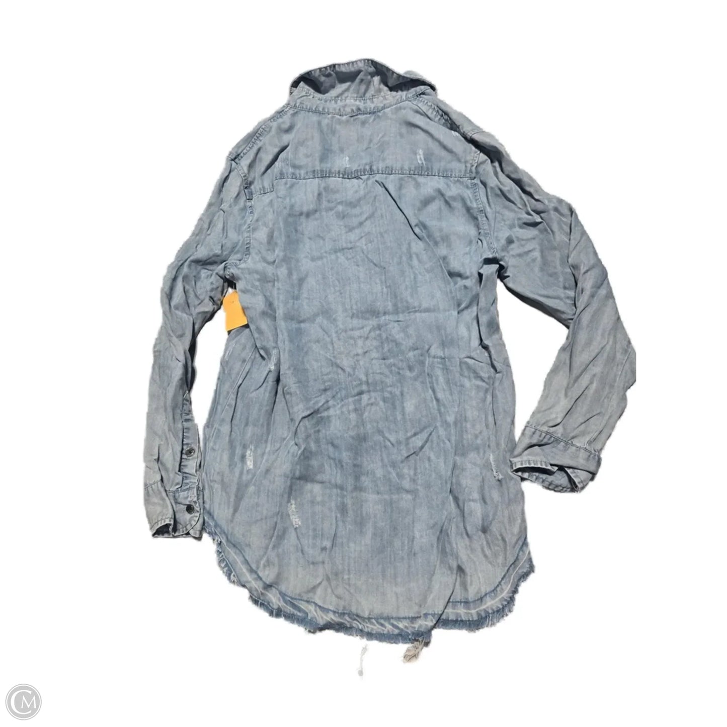 Top Long Sleeve By Vintage Havana In Blue Denim, Size: S