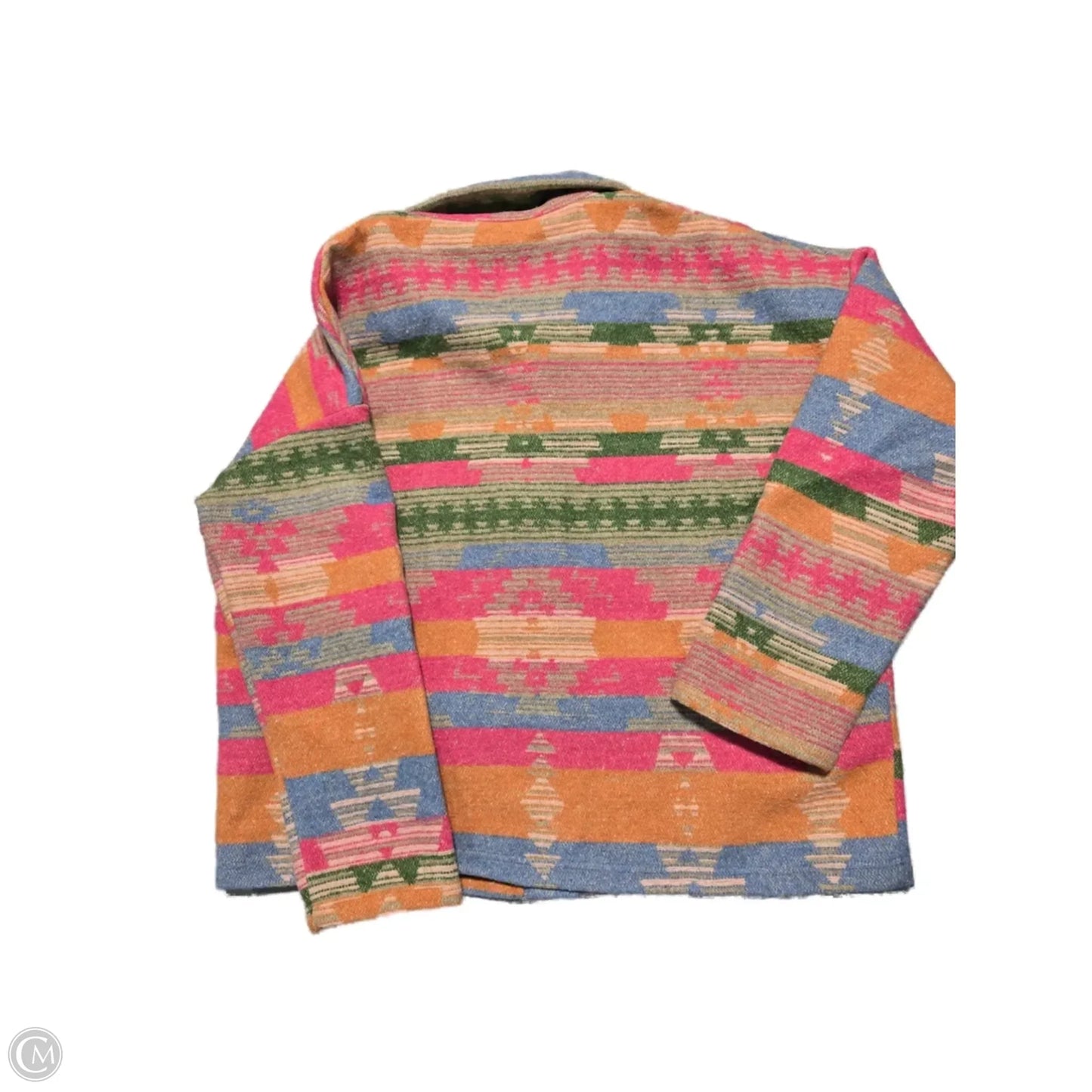 Jacket Shirt By Blue B In Multi-colored, Size: L