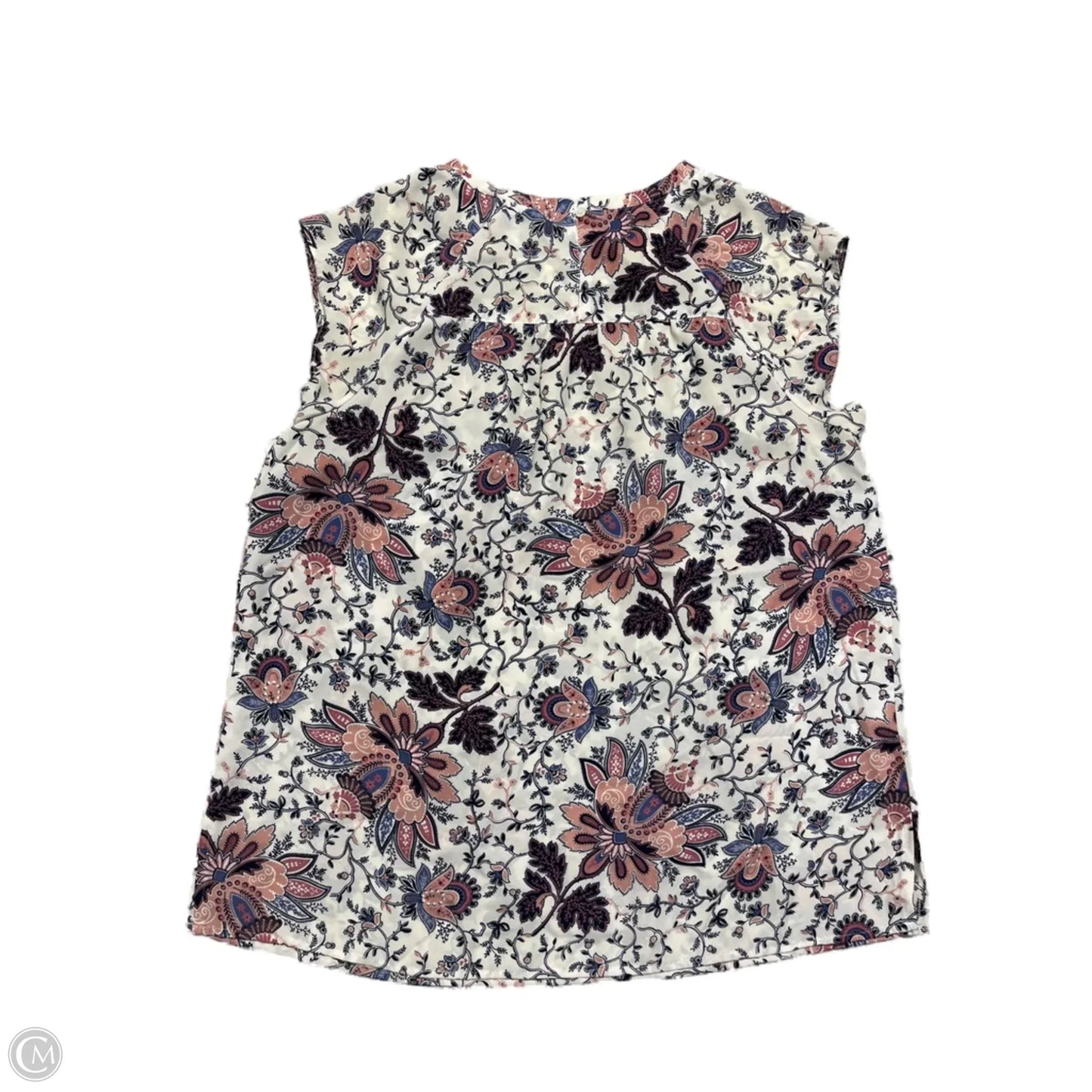 Blouse Sleeveless By Loft In Floral Print, Size: M