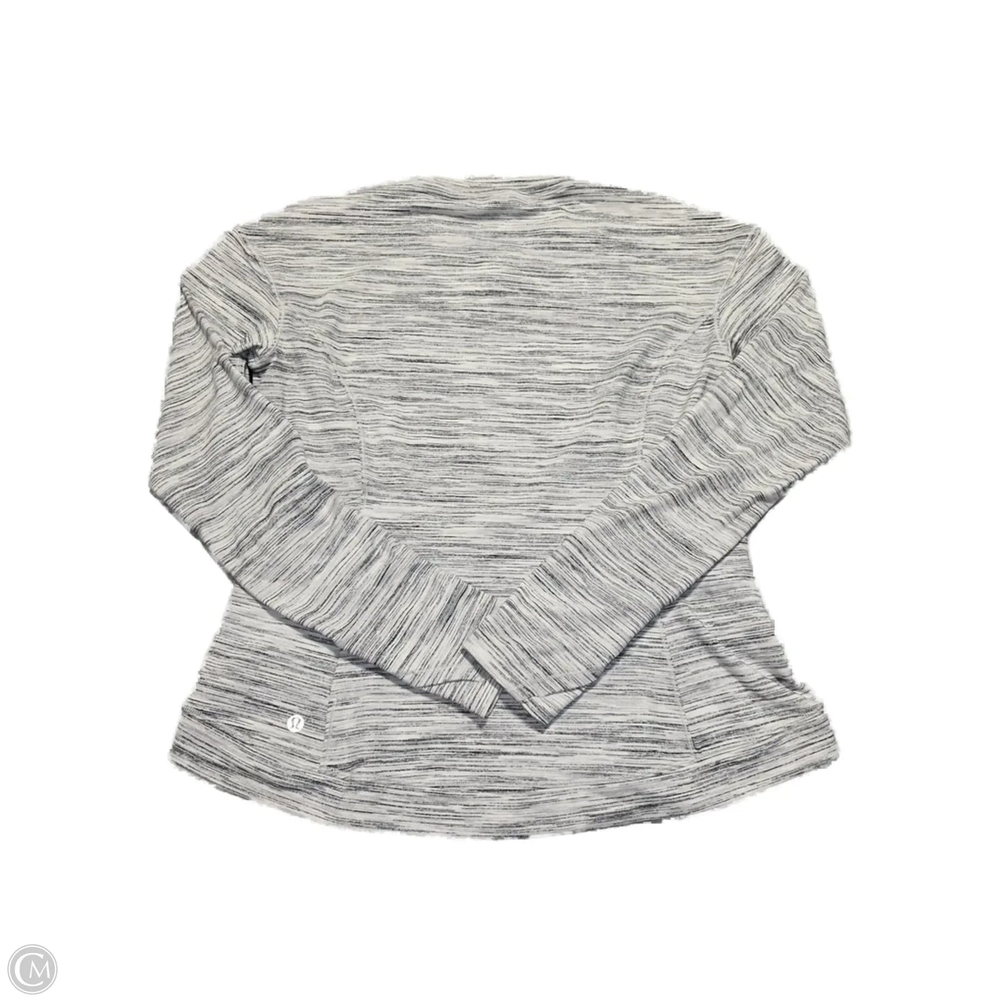 Athletic Top Long Sleeve Collar By Lululemon In White, Size: L