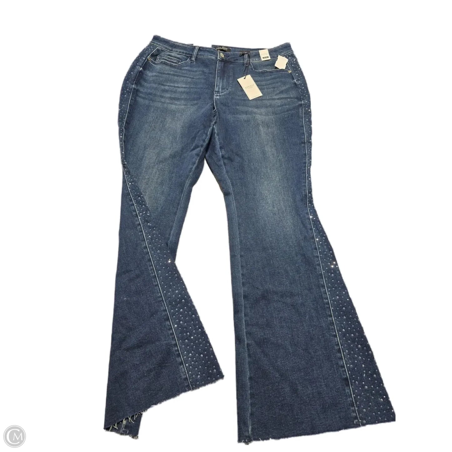 Jeans Flared By Judy Blue In Blue Denim, Size: 18