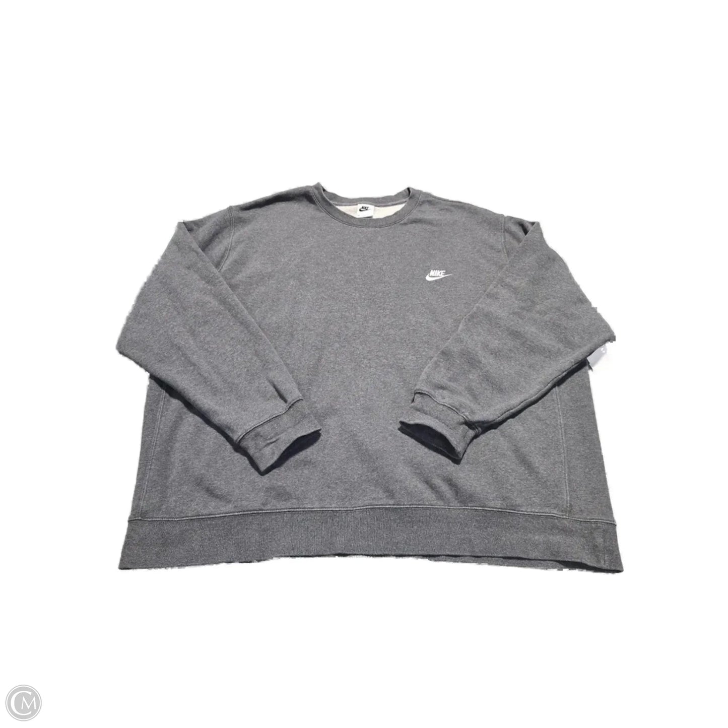 Sweatshirt Crewneck By Nike In Grey, Size: 3x