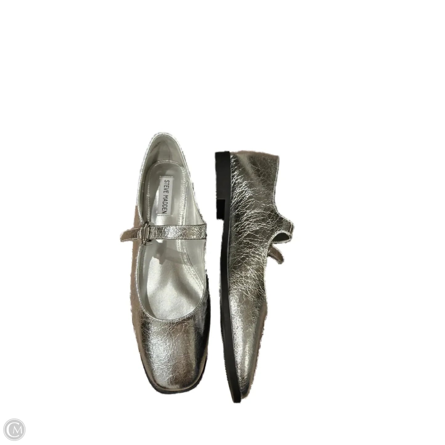 Shoes Flats By Steve Madden In Silver, Size: 9.5