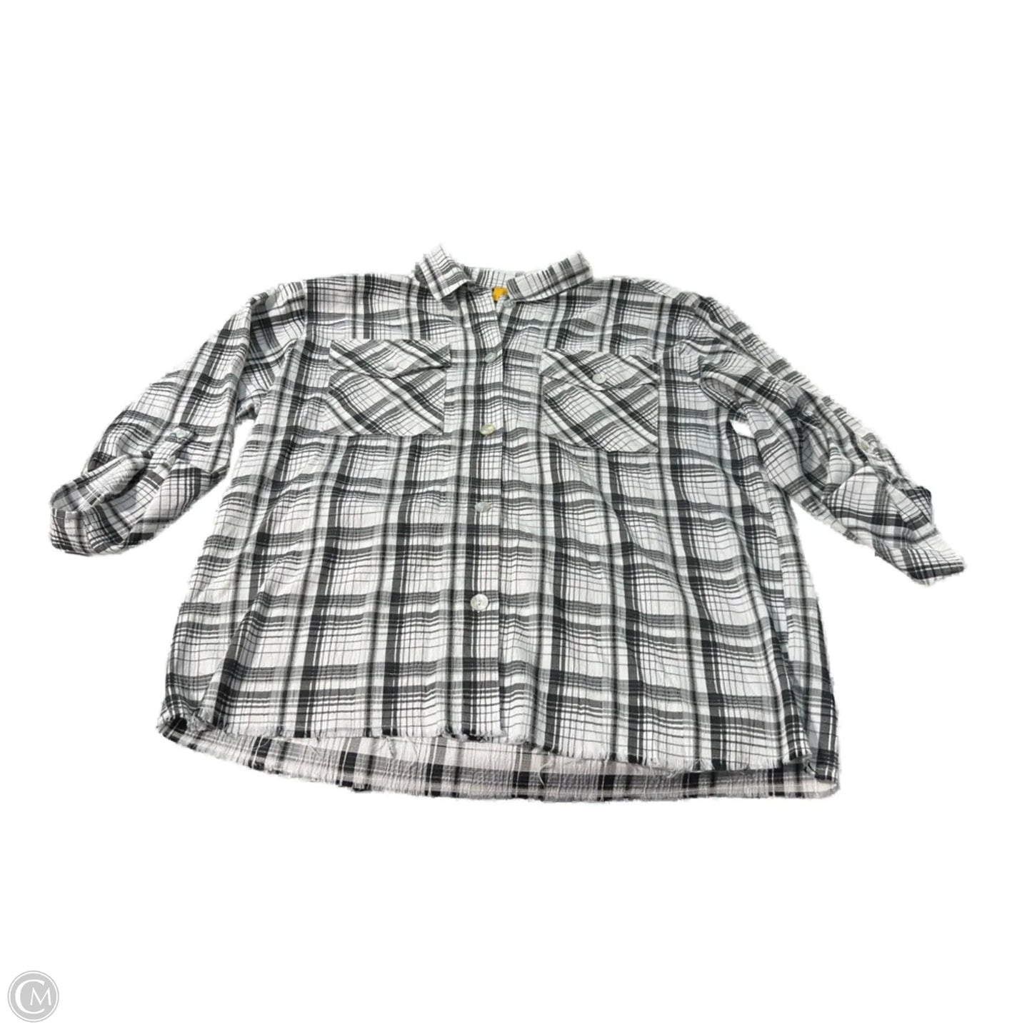 Top Long Sleeve By Ruby Rd In Black & White, Size: 1x
