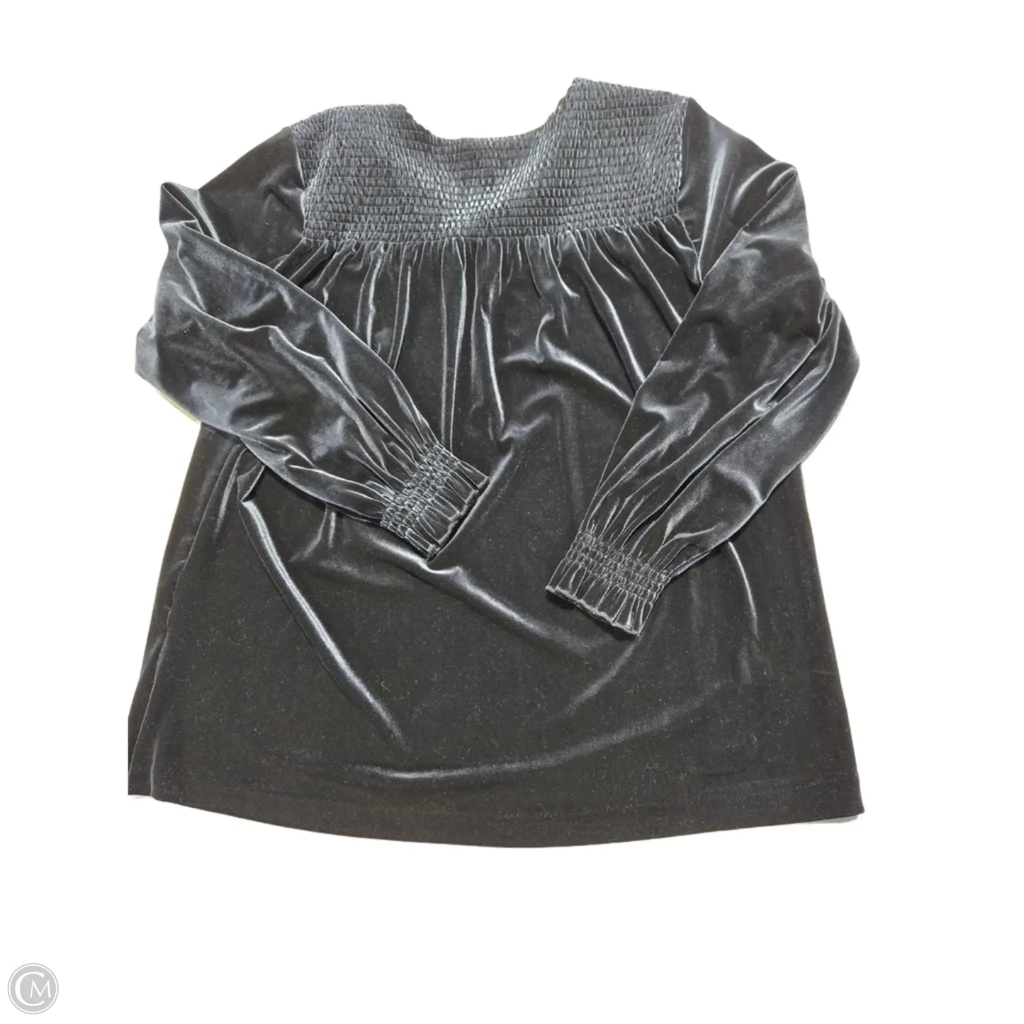 Top Long Sleeve By Cj Banks In Navy, Size: 1x