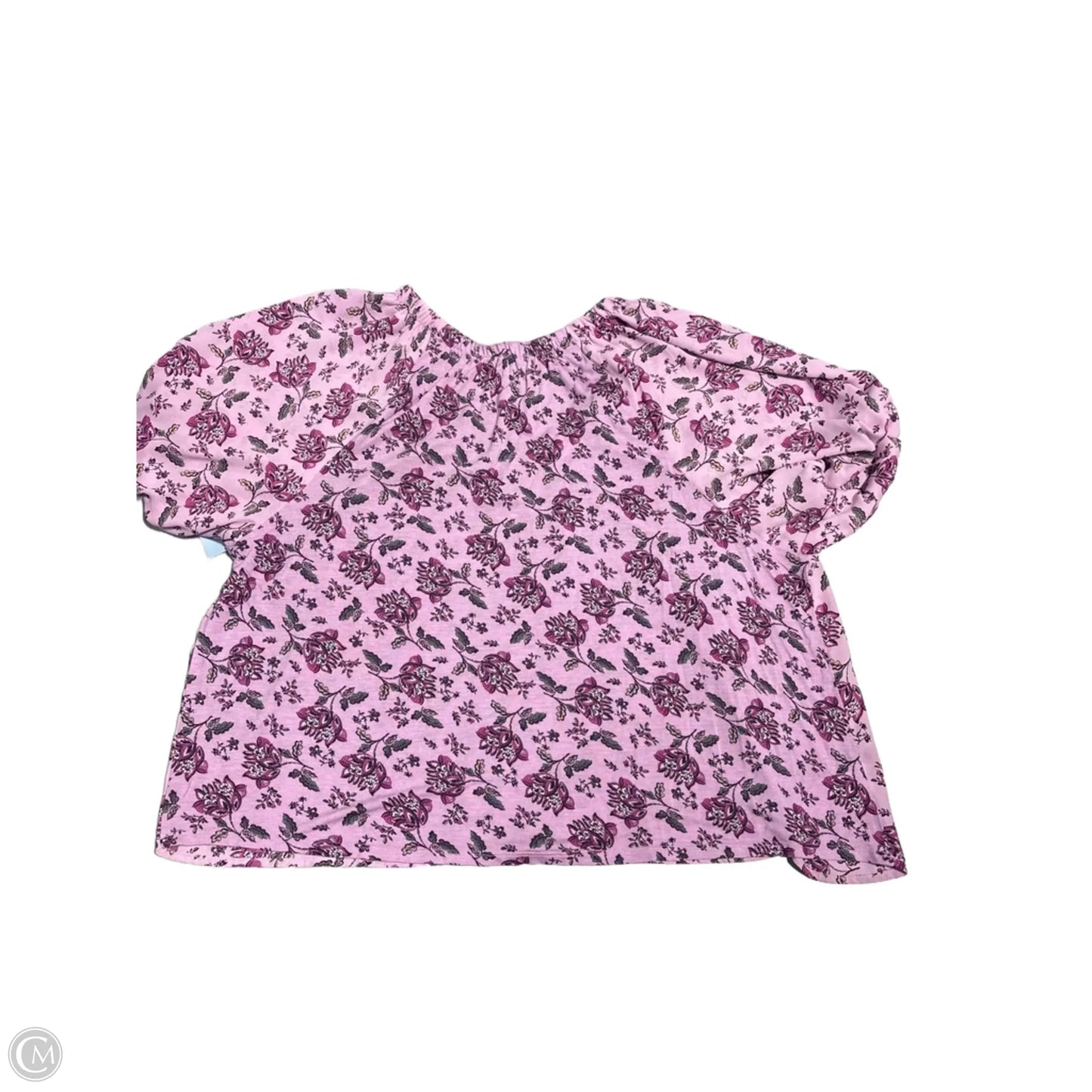 Top Short Sleeve By Loft In Purple, Size: Xl