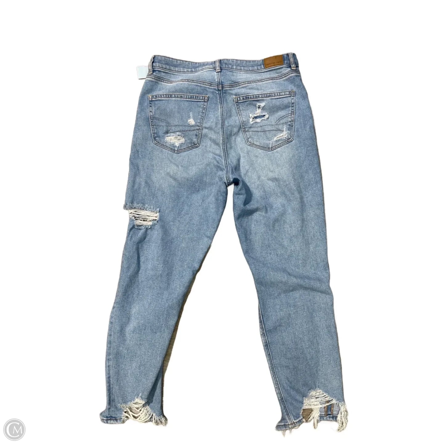 Jeans Straight By American Eagle In Blue Denim, Size: 12