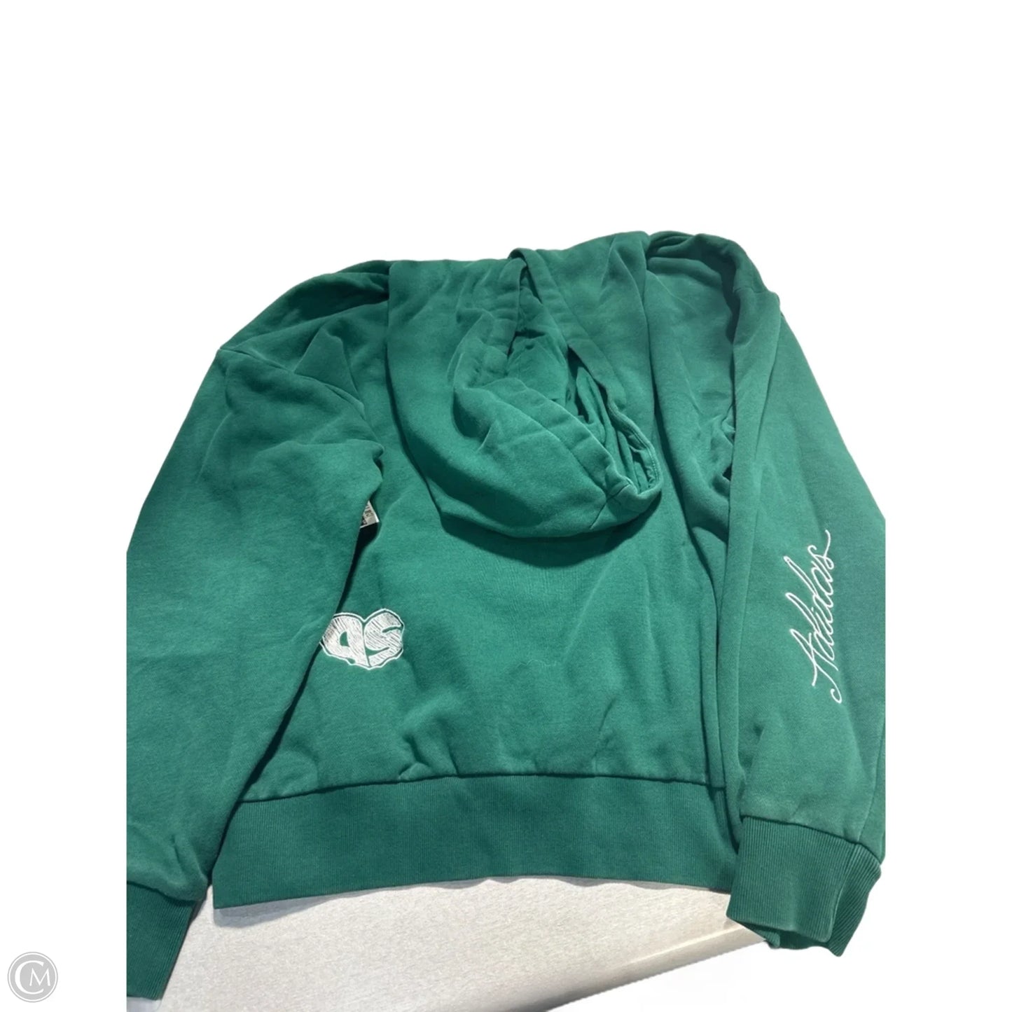 Sweatshirt Hoodie By Adidas In Green, Size: S