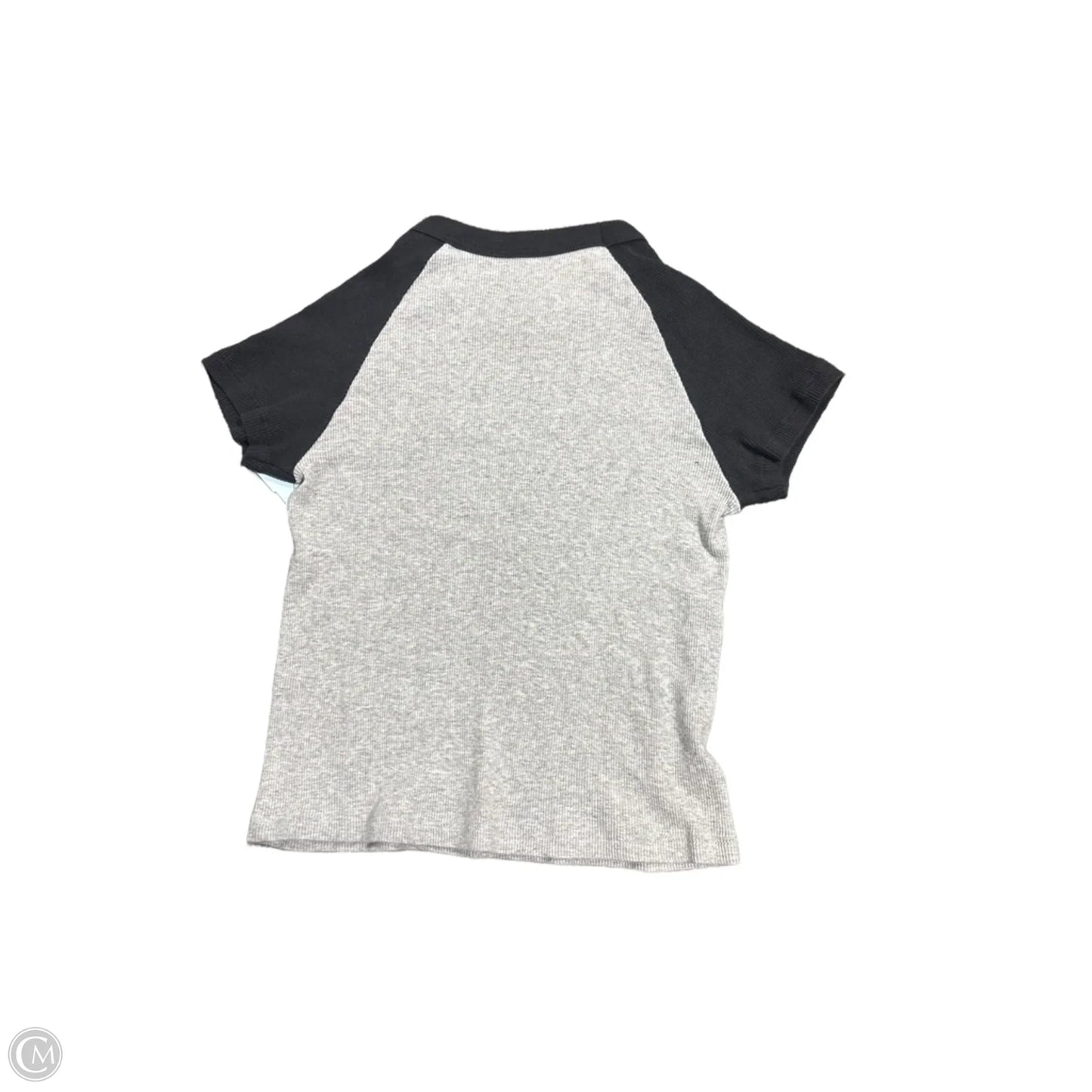 Top Short Sleeve By Brandy Melville In Black & Grey, Size: Xs