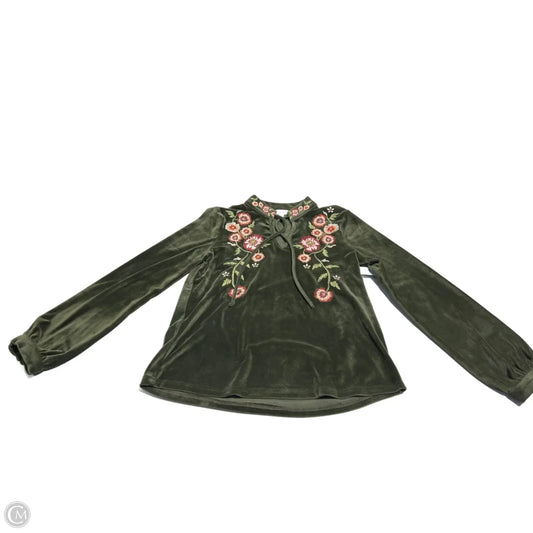 Top Long Sleeve By Thml In Green, Size: S