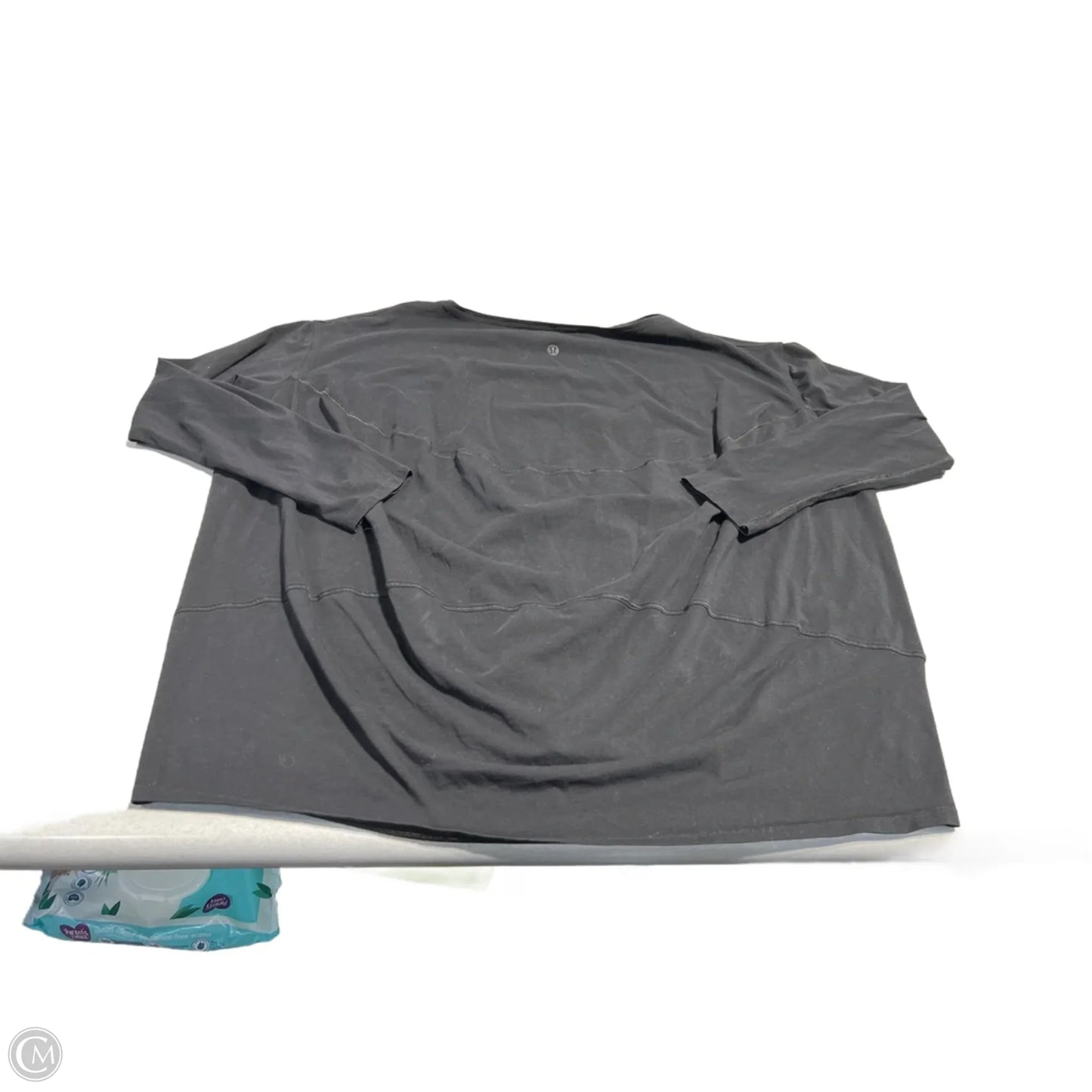 Athletic Top Long Sleeve Collar By Lululemon In Black, Size: Xl