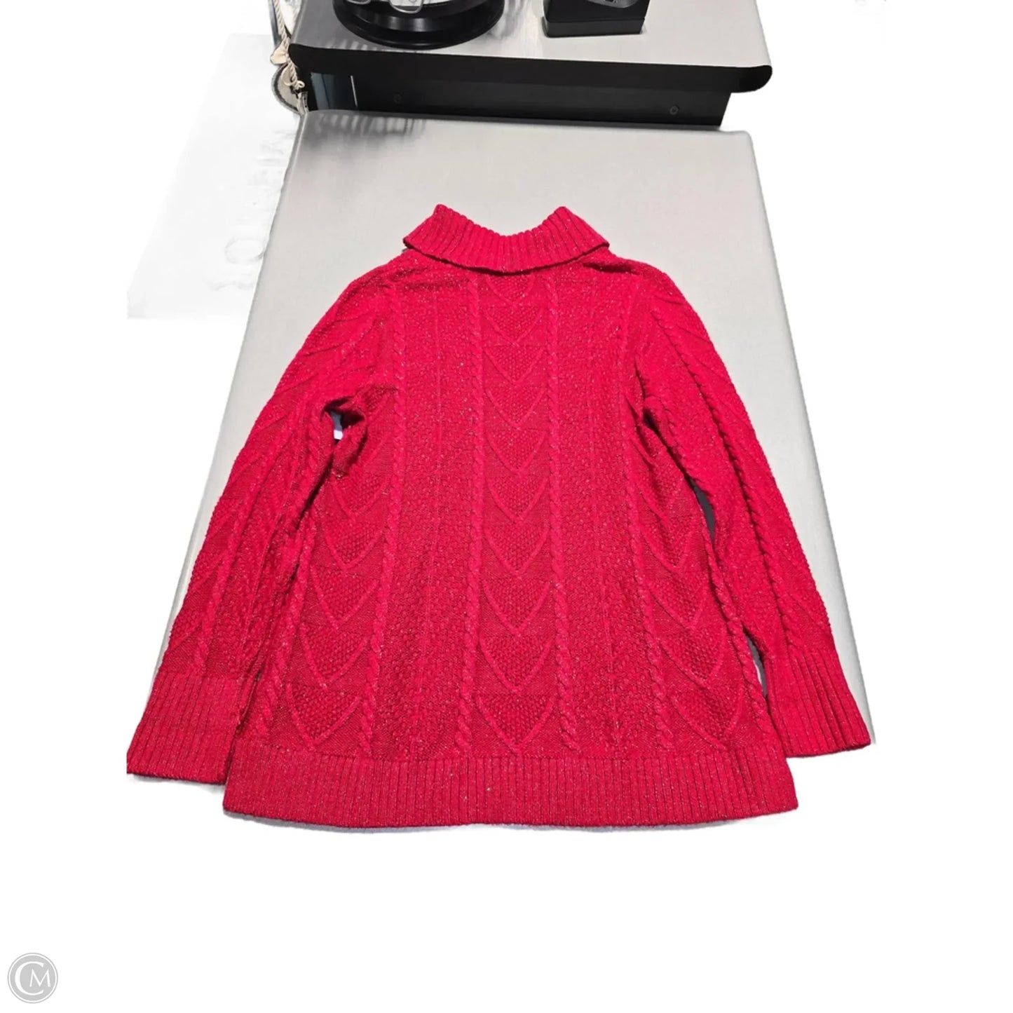 Sweater By Cj Banks In Red, Size: 1x