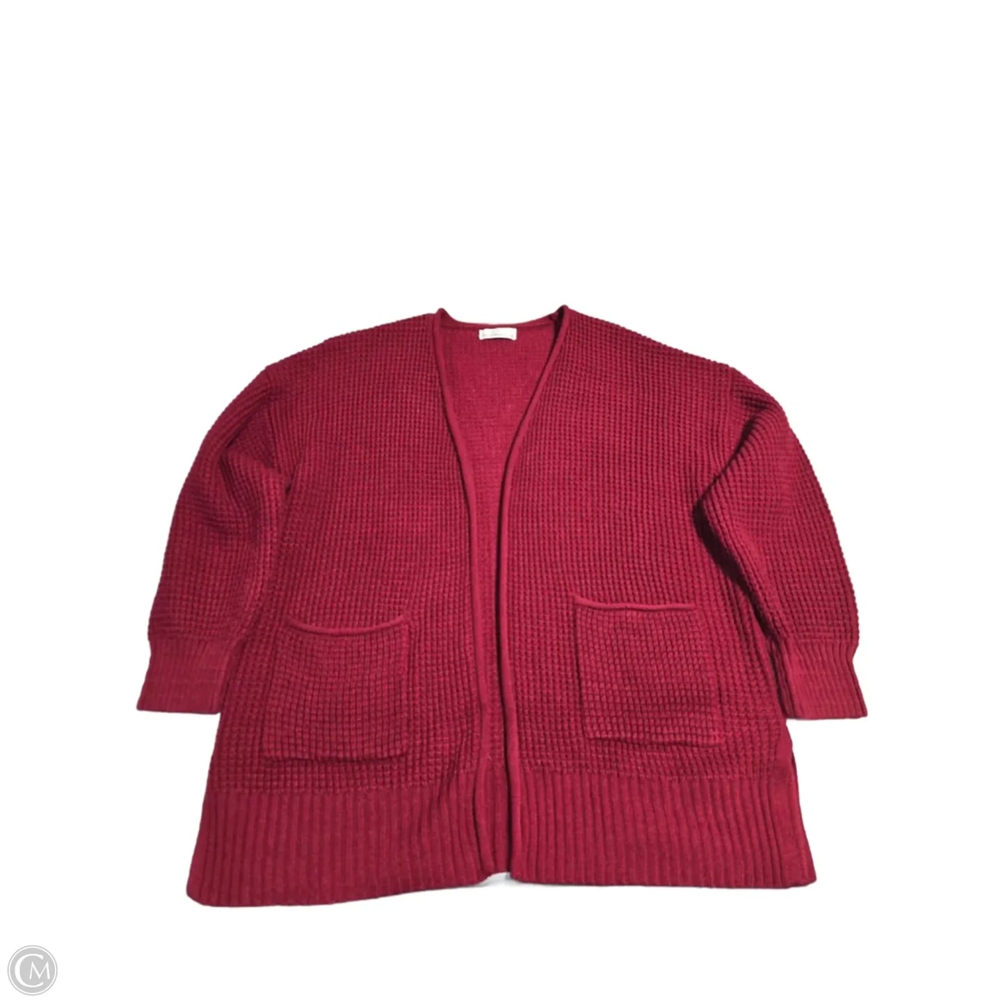 Cardigan By Zenana Outfitters In Red, Size: 1x