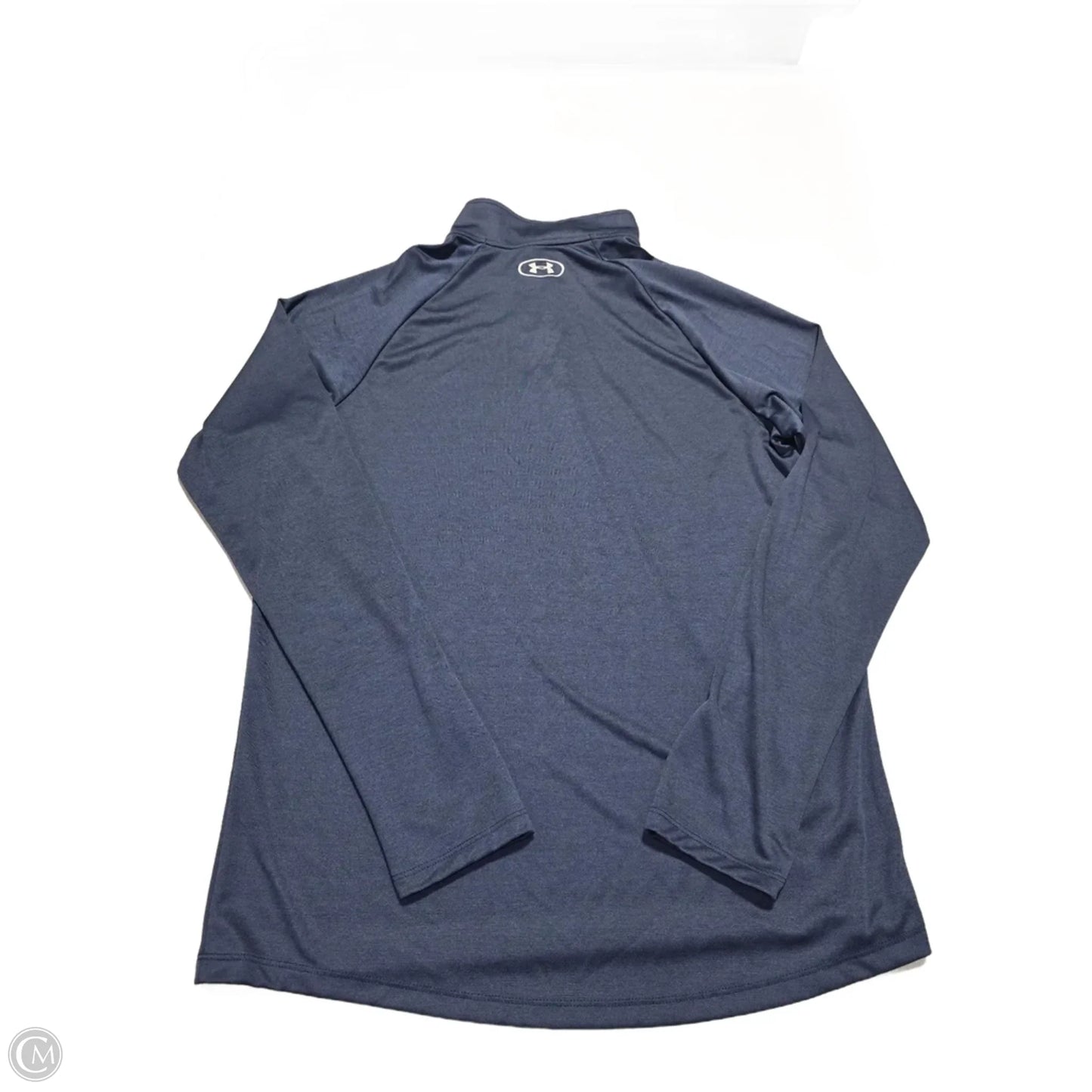 Athletic Top Long Sleeve Collar By Under Armour In Blue, Size: M