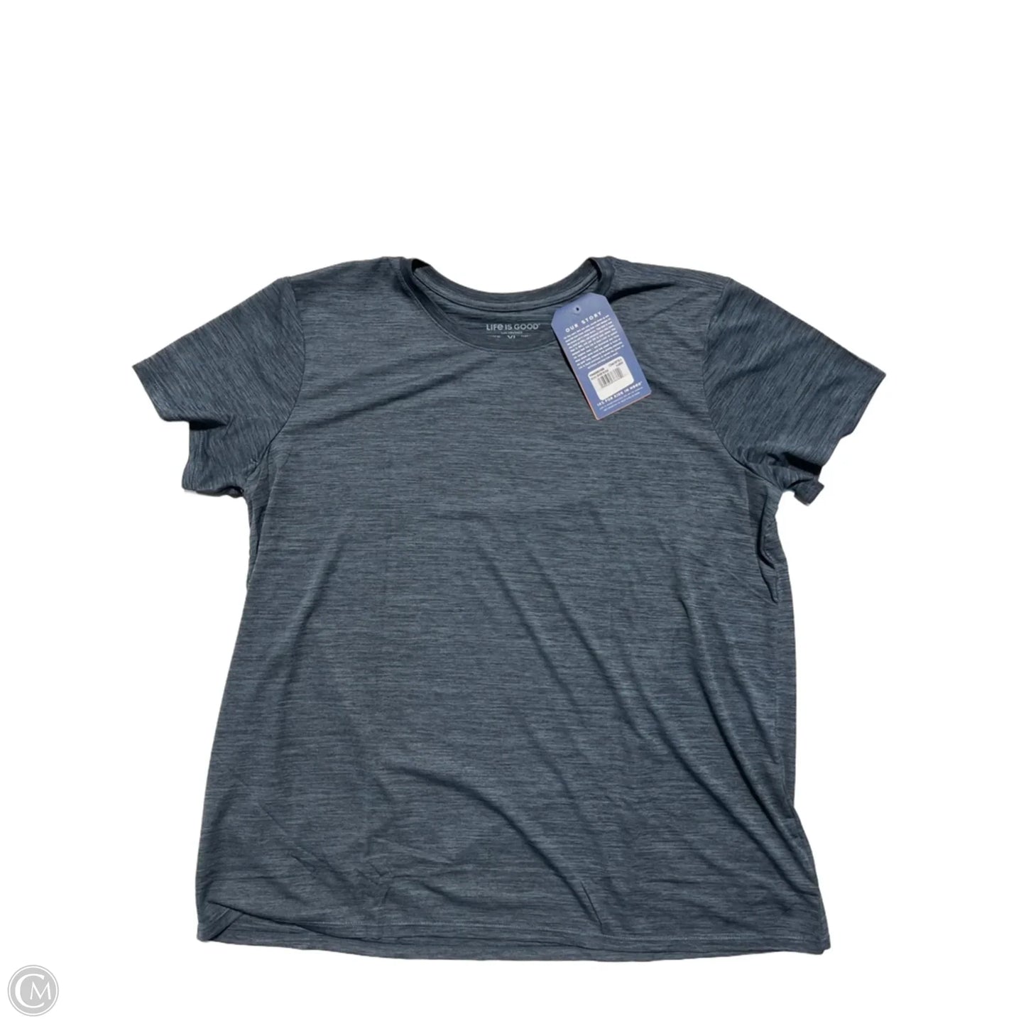 Athletic Top Short Sleeve By Life Is Good In Navy, Size: Xl