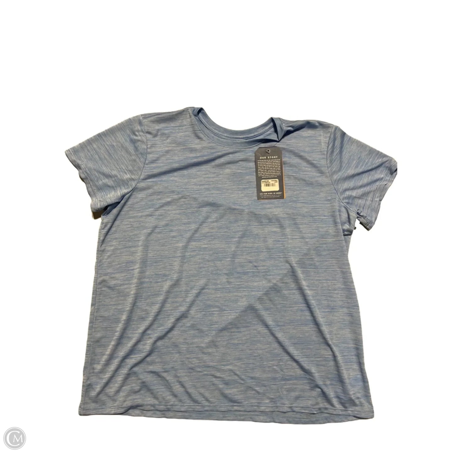 Athletic Top Short Sleeve By Life Is Good In Blue, Size: Xl