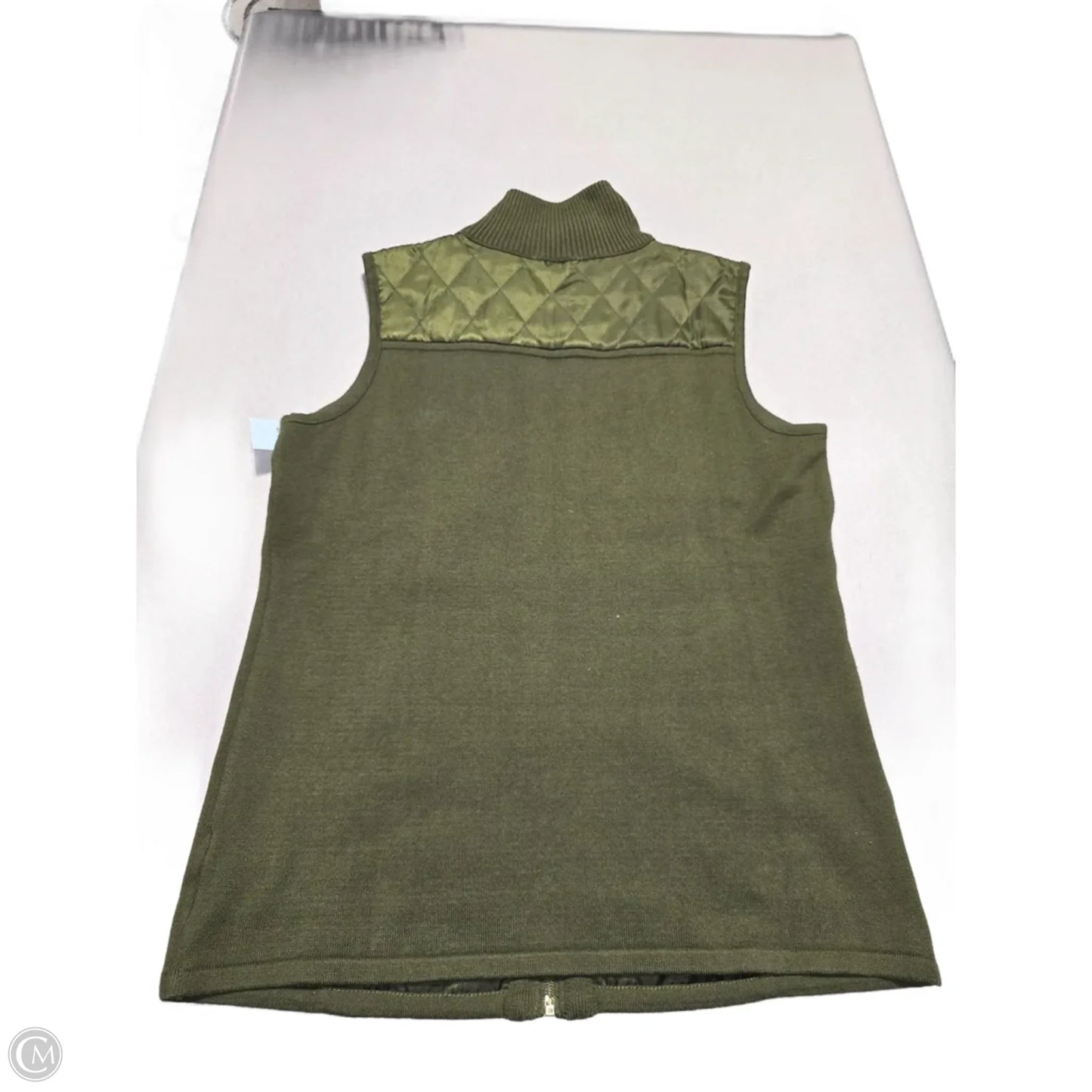 Vest Puffer & Quilted By Susan Graver In Green, Size: S