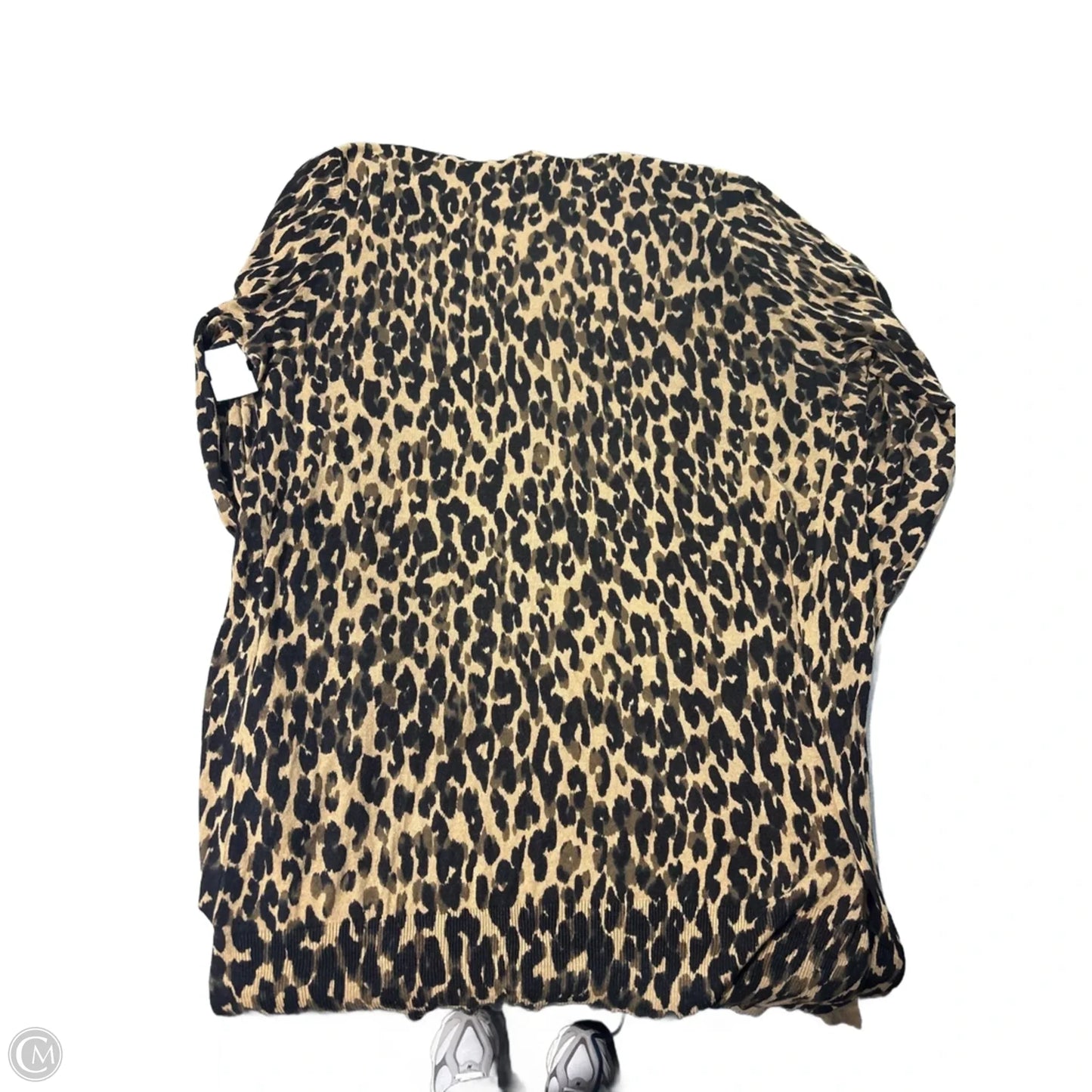 Cardigan By Halogen In Animal Print, Size: L