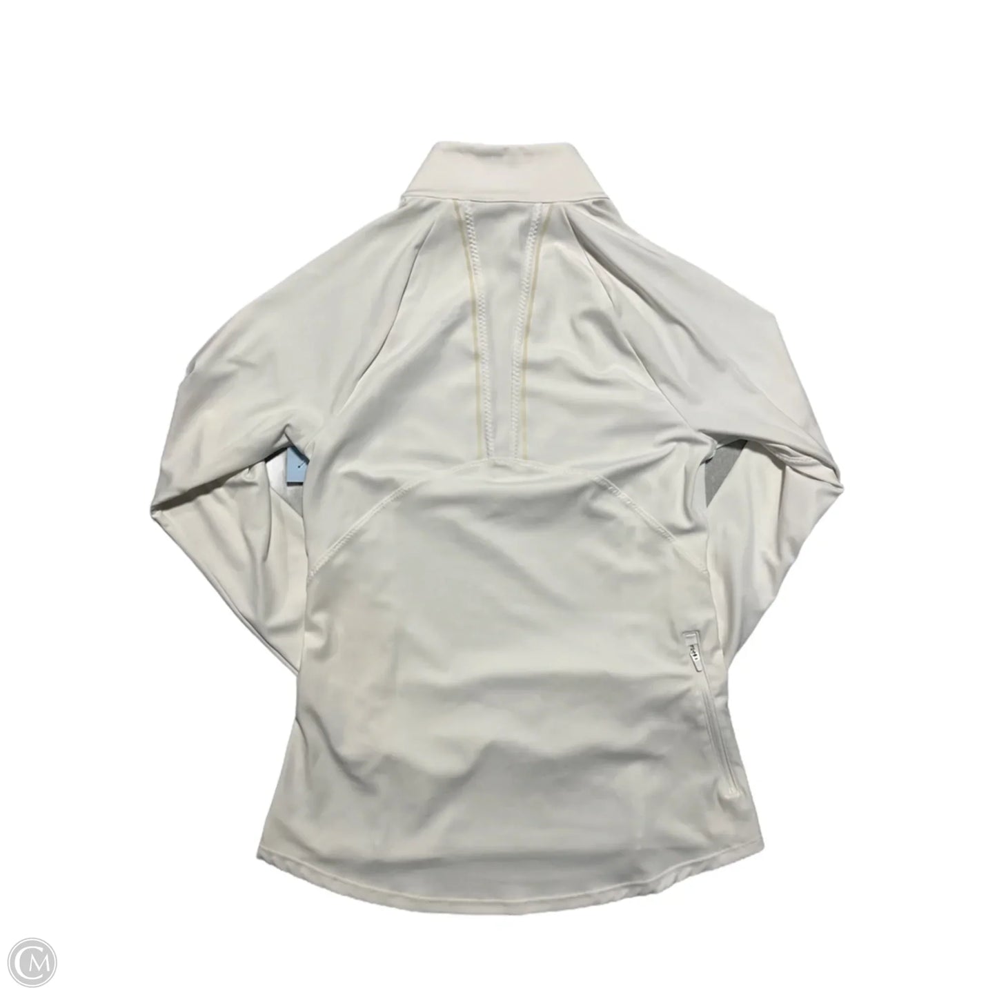 Athletic Top Long Sleeve Collar By Athleta In White, Size: Xs