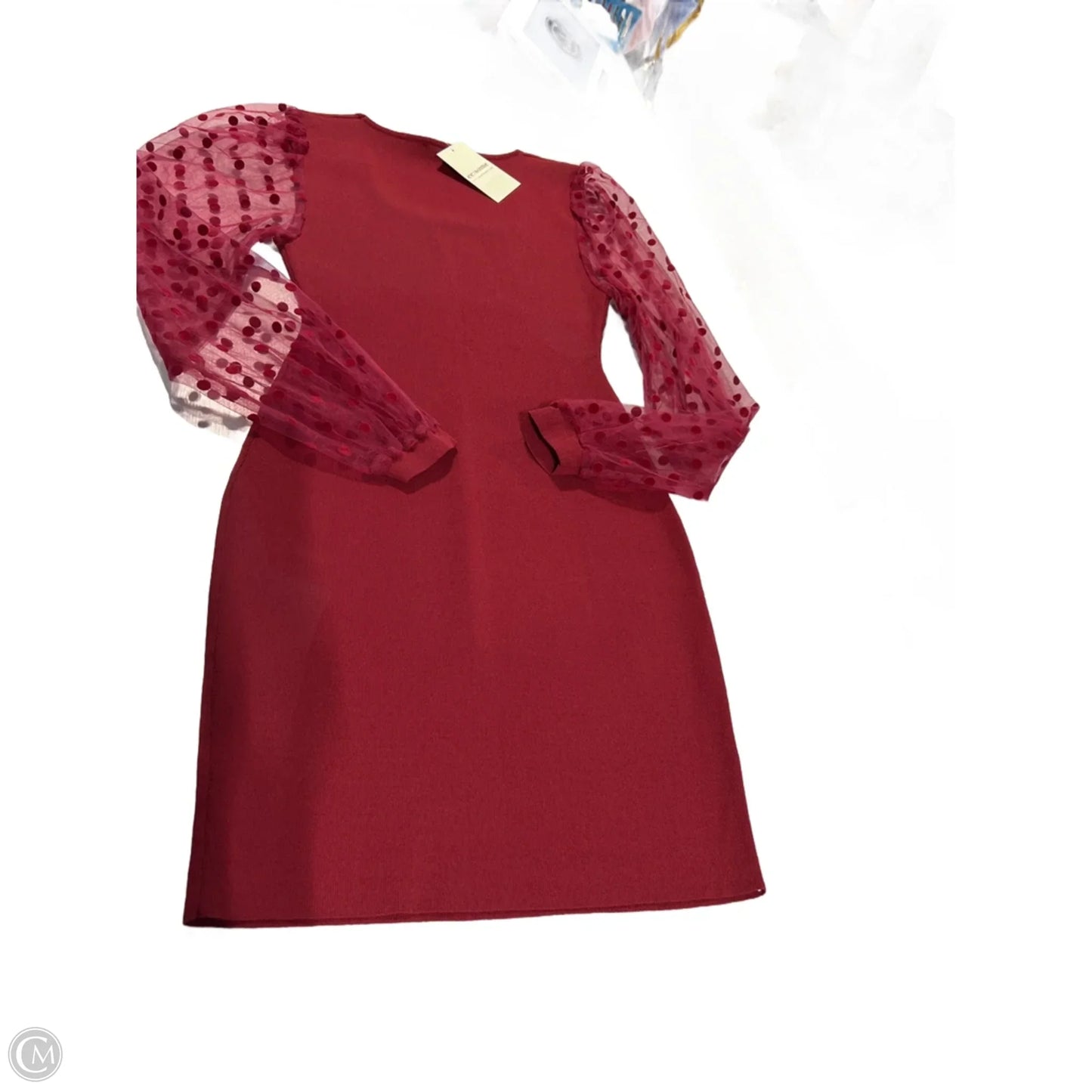 Dress Casual Midi By Ee Some In Maroon, Size: L