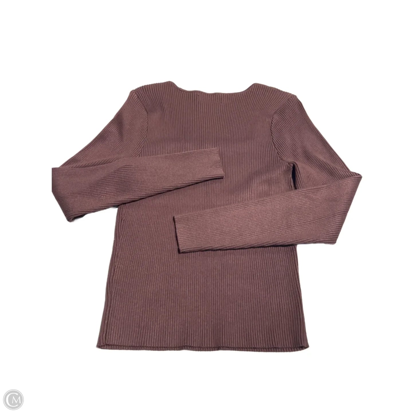 Top Long Sleeve By Abercrombie And Fitch In Brown, Size: Xl