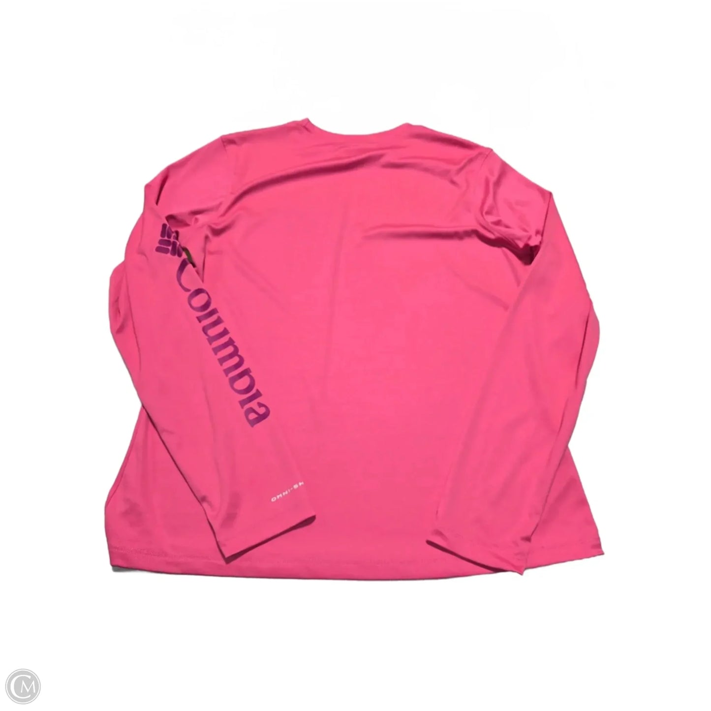 Athletic Top Long Sleeve Collar By Columbia In Pink, Size: L