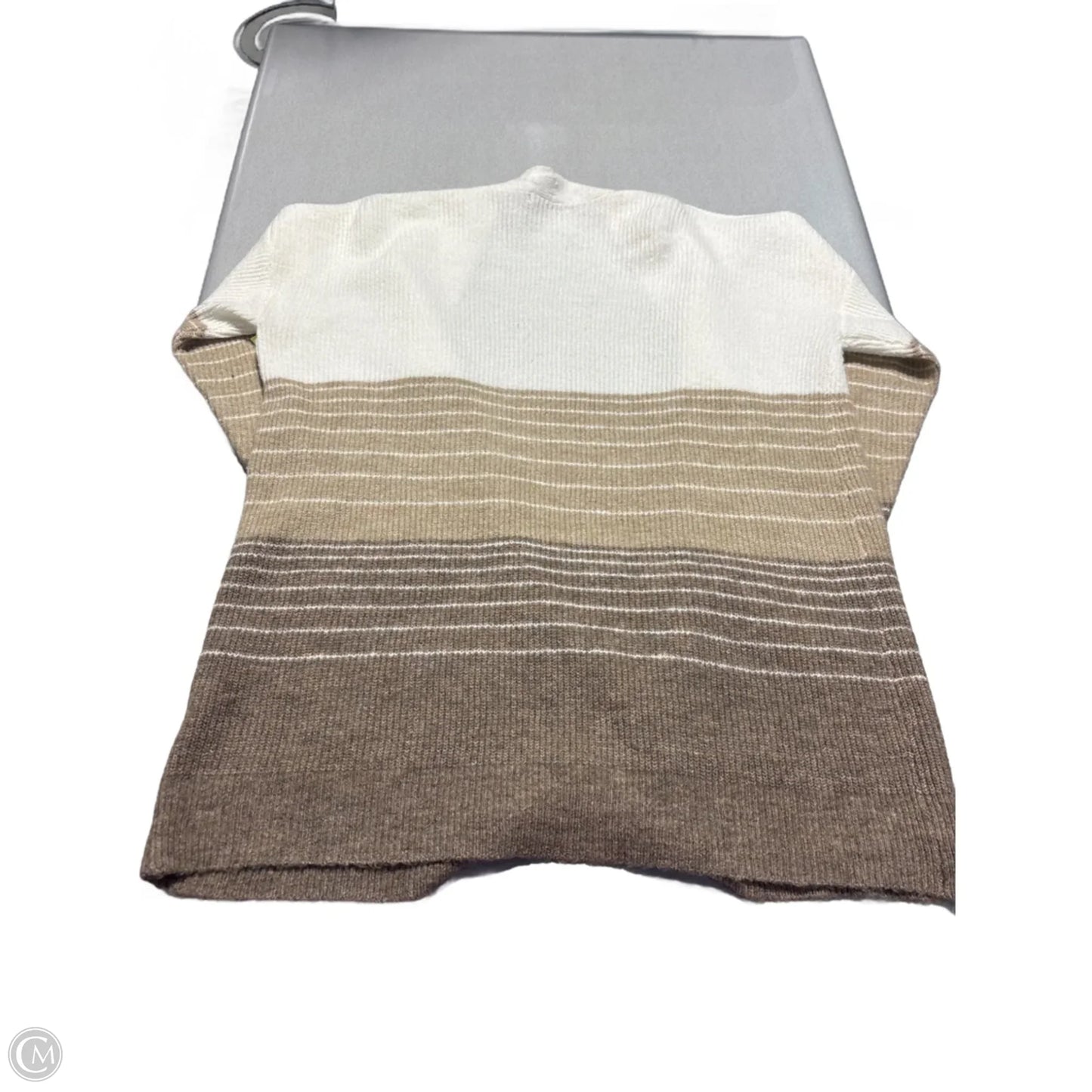 Cardigan By Staccato In Brown & Cream, Size: M