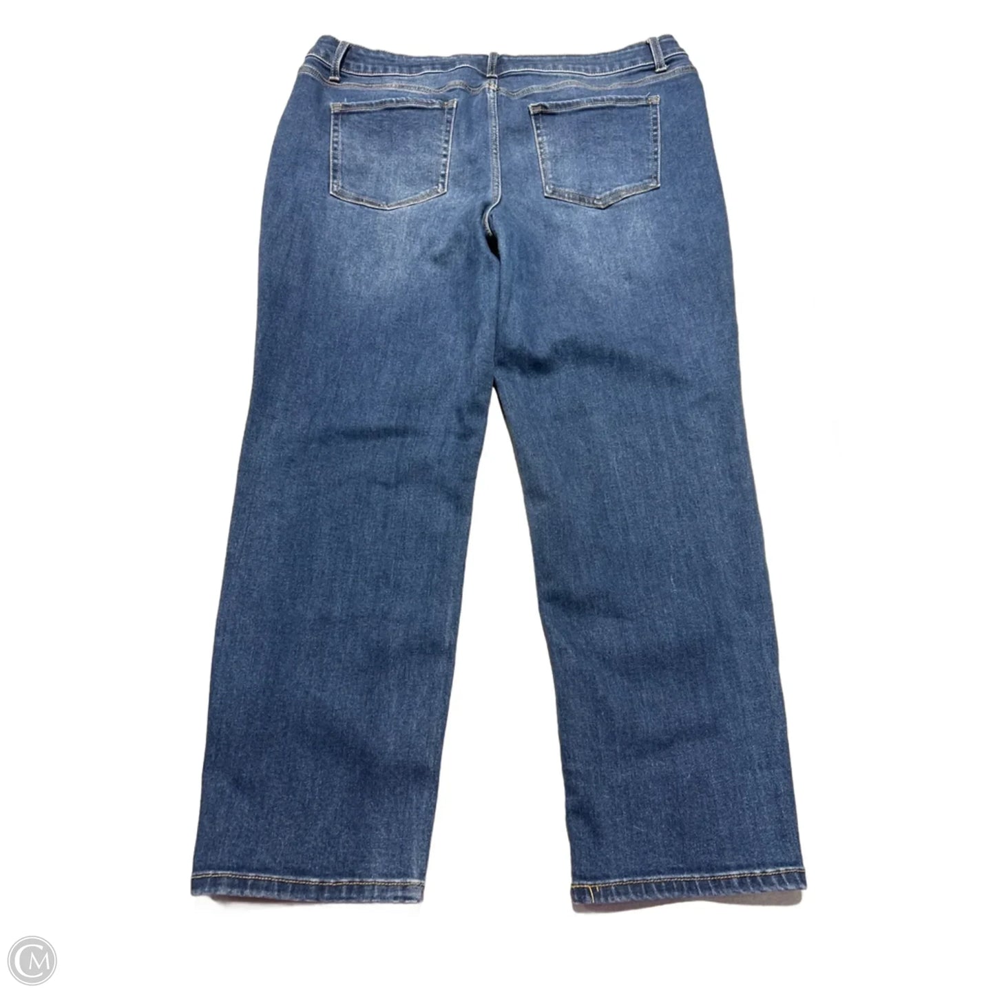 Jeans Straight By Time And Tru In Blue Denim, Size: 20
