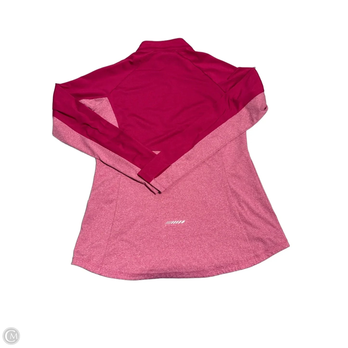 Athletic Top Long Sleeve Collar By Cmc In Pink, Size: L