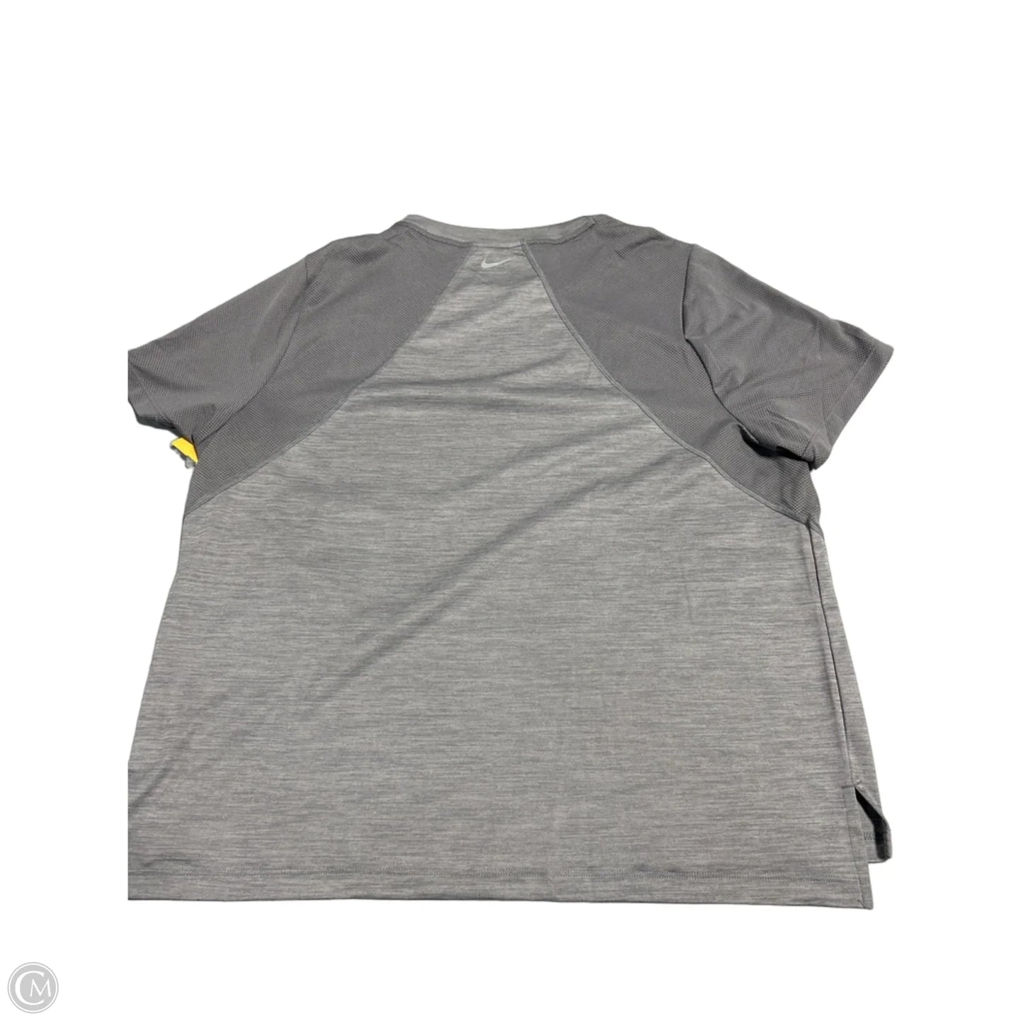 Athletic Top Short Sleeve By Nike In Grey, Size: Xl
