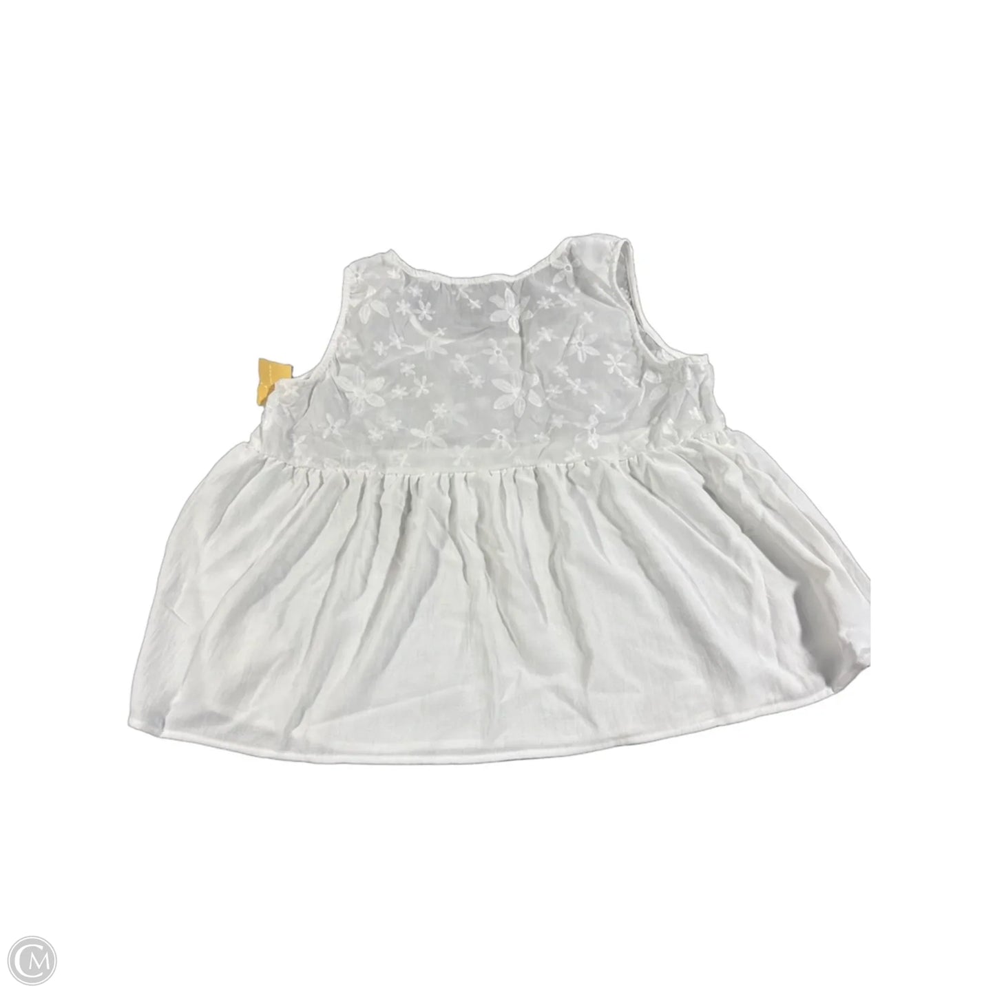 Top Short Sleeve By Shein In White, Size: L
