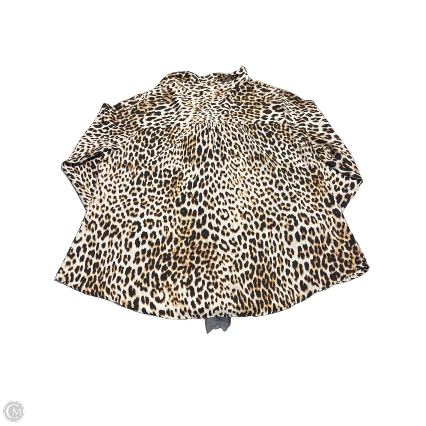 Top Long Sleeve By Worthington In Animal Print, Size: 2x