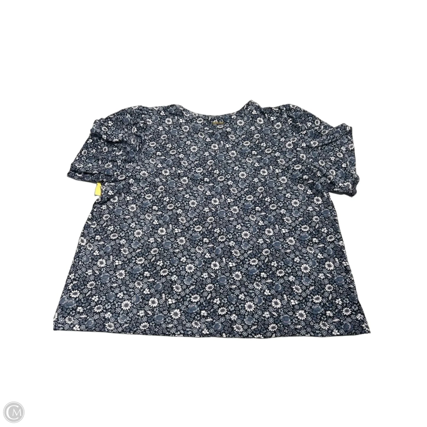 Top Short Sleeve By Michael By Michael Kors In Floral Print, Size: 1x