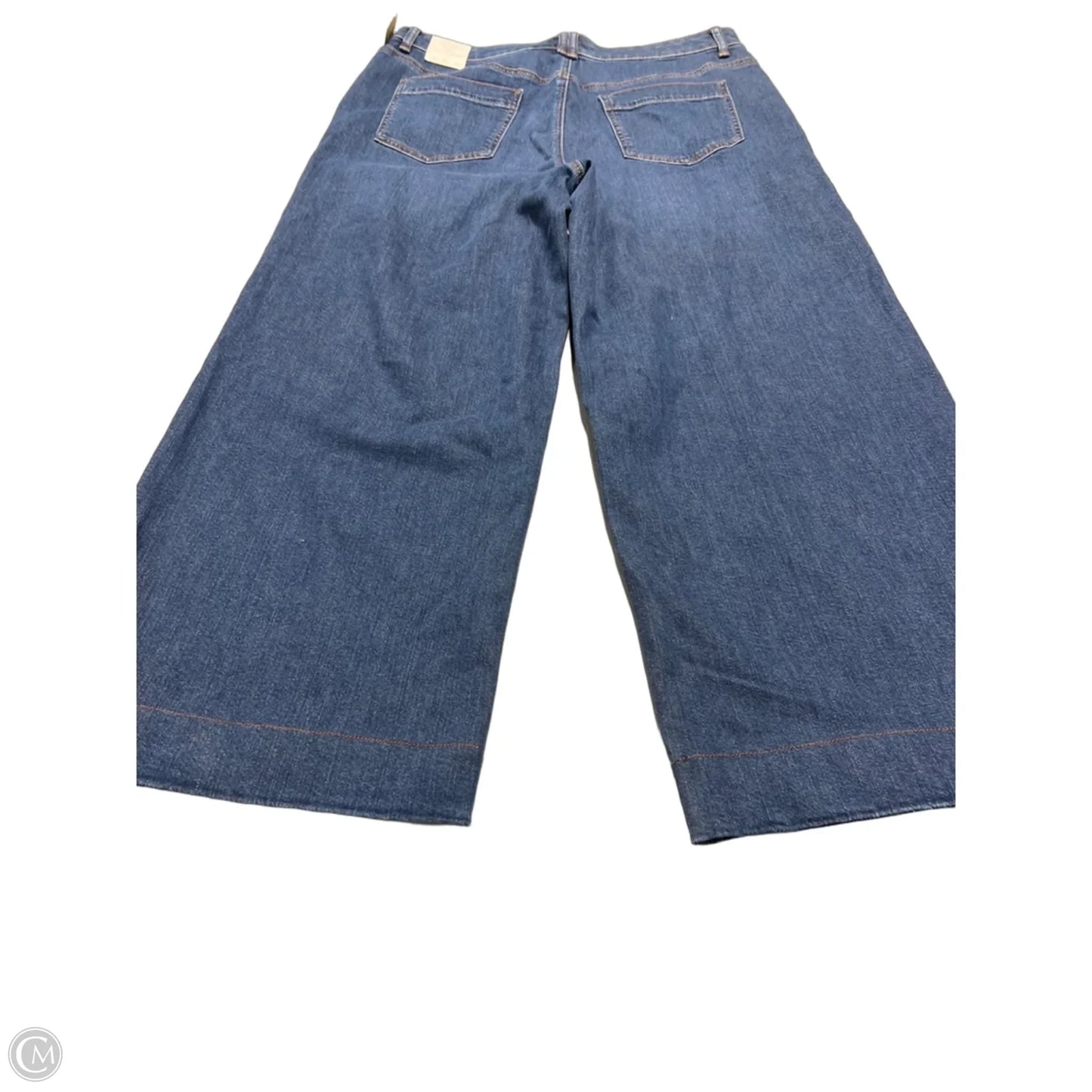 Jeans Wide Leg By Talbots In Blue Denim, Size: 16