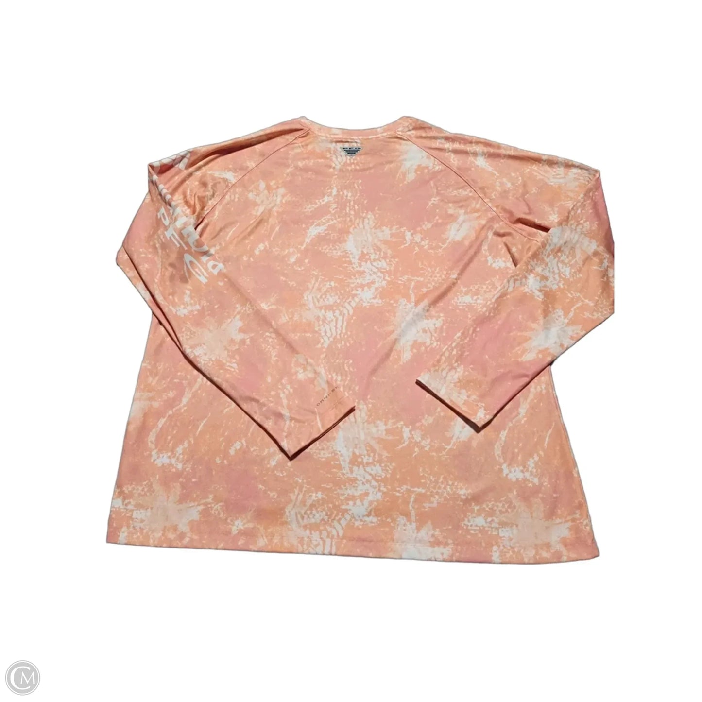 Athletic Top Long Sleeve Collar By Columbia In Orange & Pink, Size: Xxl