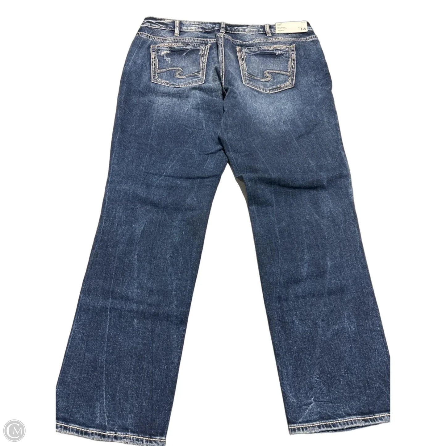 Jeans Straight By Silver In Blue Denim, Size: 16