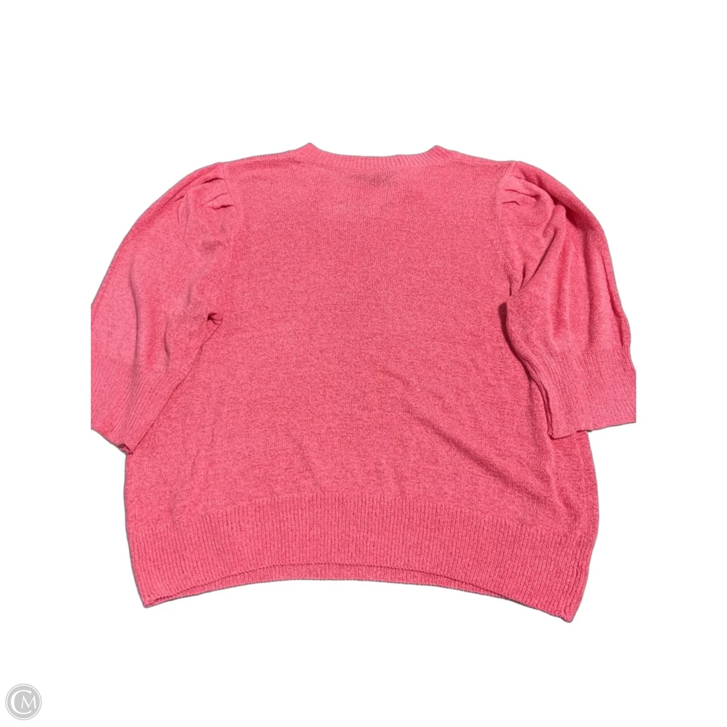 Top 3/4 Sleeve By Davi & Dani In Pink, Size: 1x