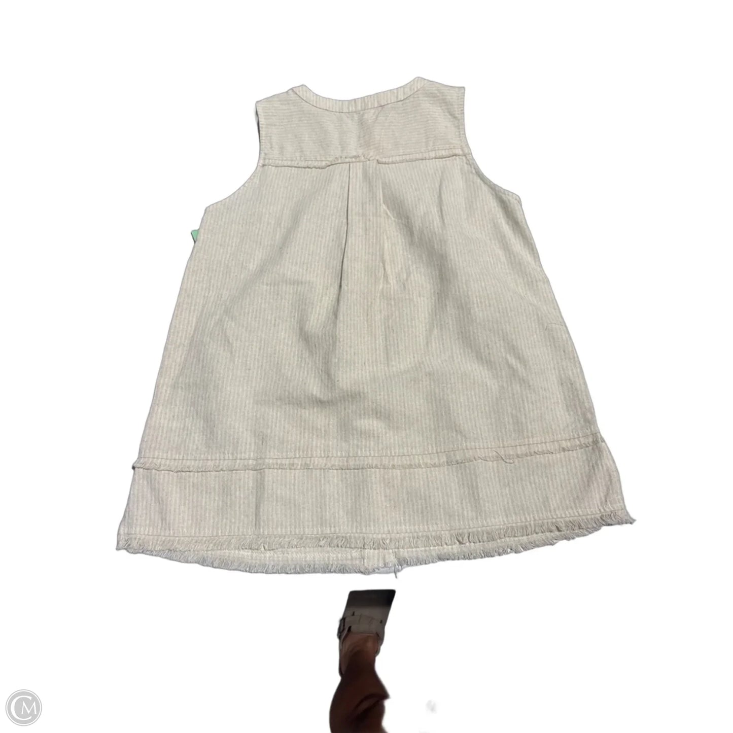 Tank Top By Doe & Rae In Cream & Tan, Size: S