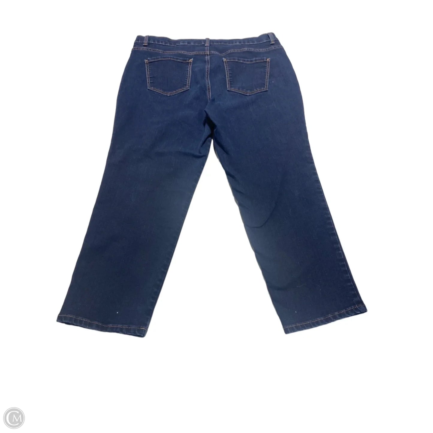 Jeans Straight By Gloria Vanderbilt In Blue Denim, Size: 18