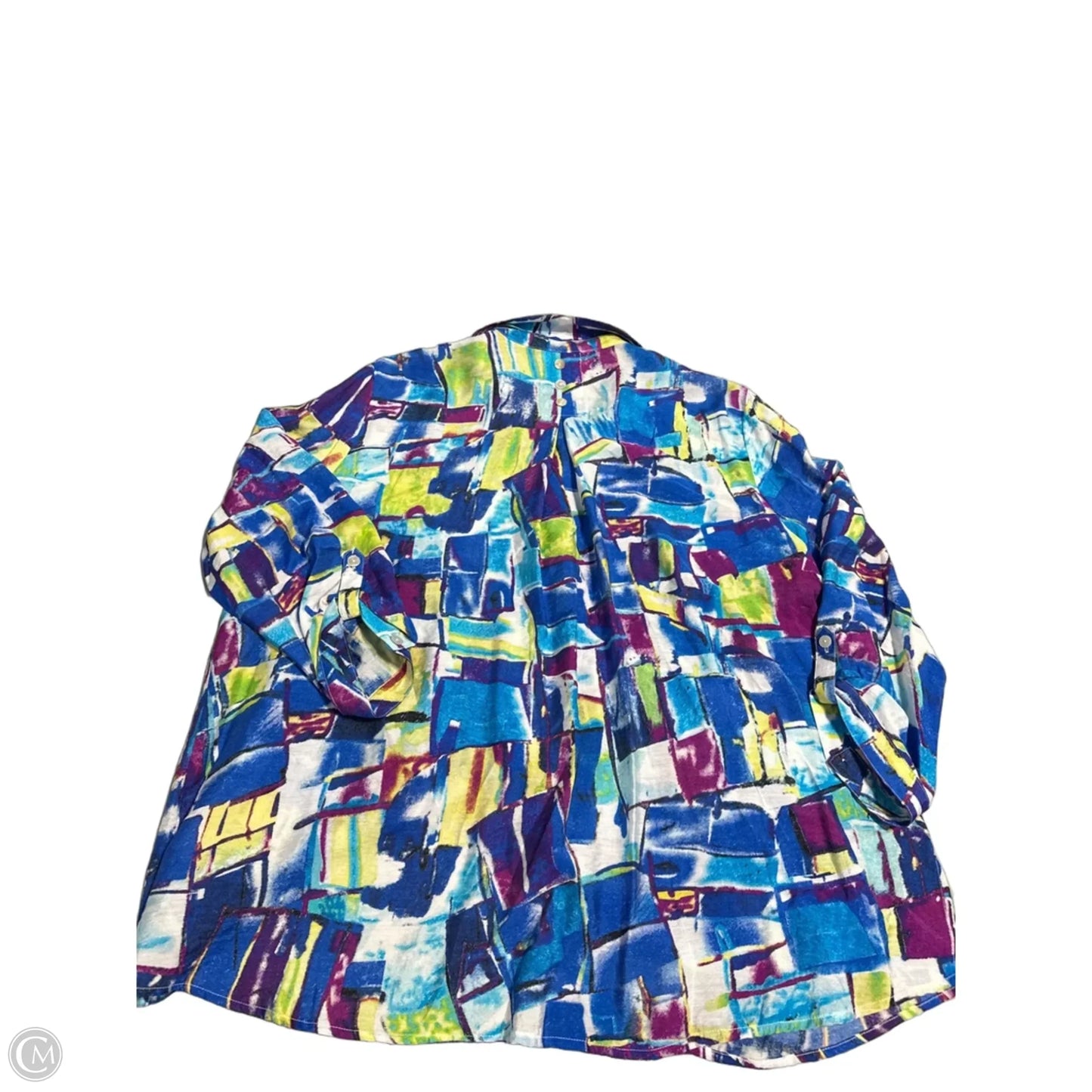 Top 3/4 Sleeve By Ali Miles In Blue, Size: Xl