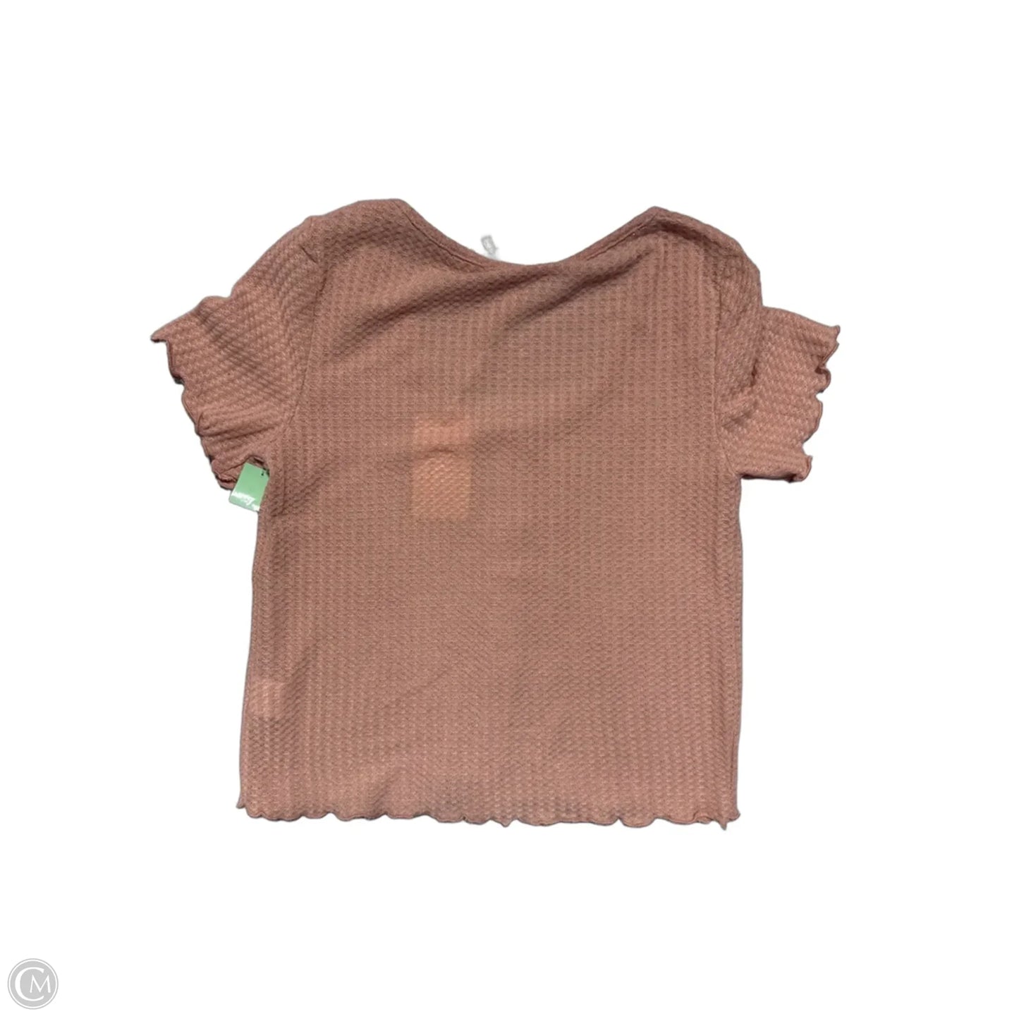 Top Short Sleeve By La Miel In Peach, Size: L