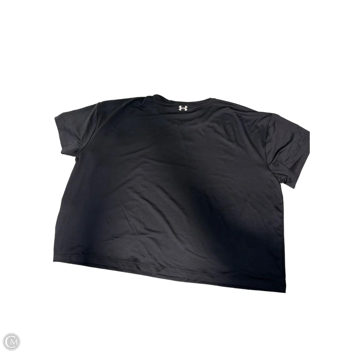 Athletic Top Short Sleeve By Under Armour In Black, Size: L